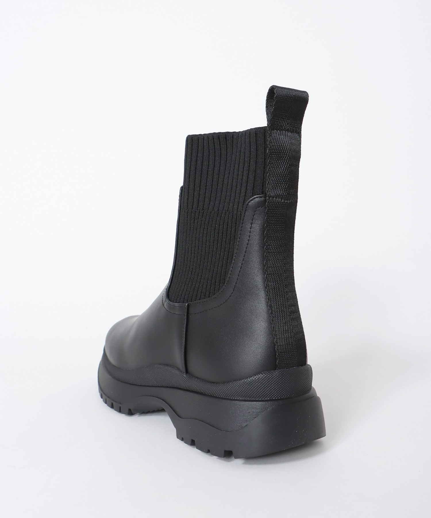 【MARECHAL TERRE】フェイクレザーサイドゴアブーツ