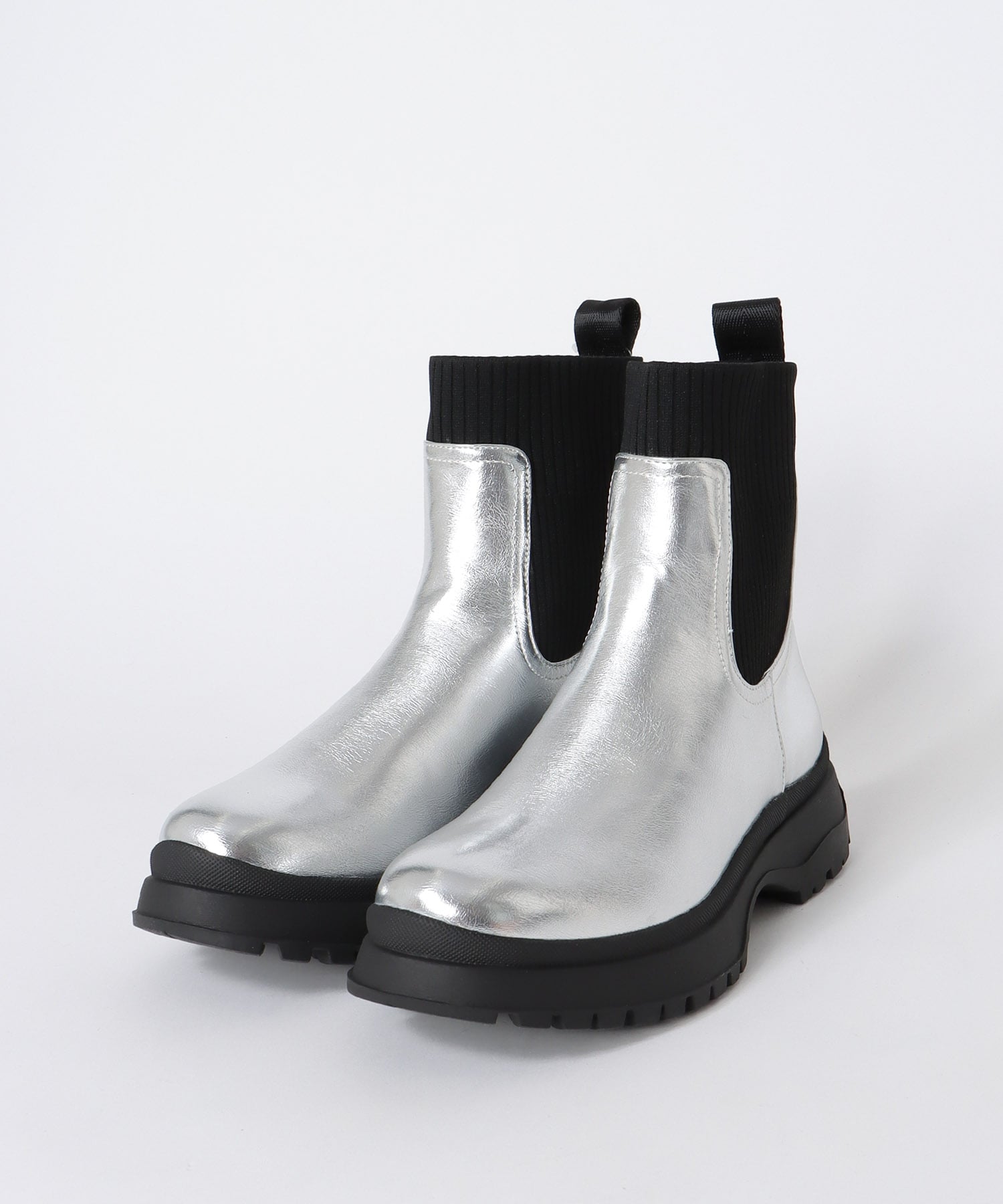 【MARECHAL TERRE】フェイクレザーサイドゴアブーツ