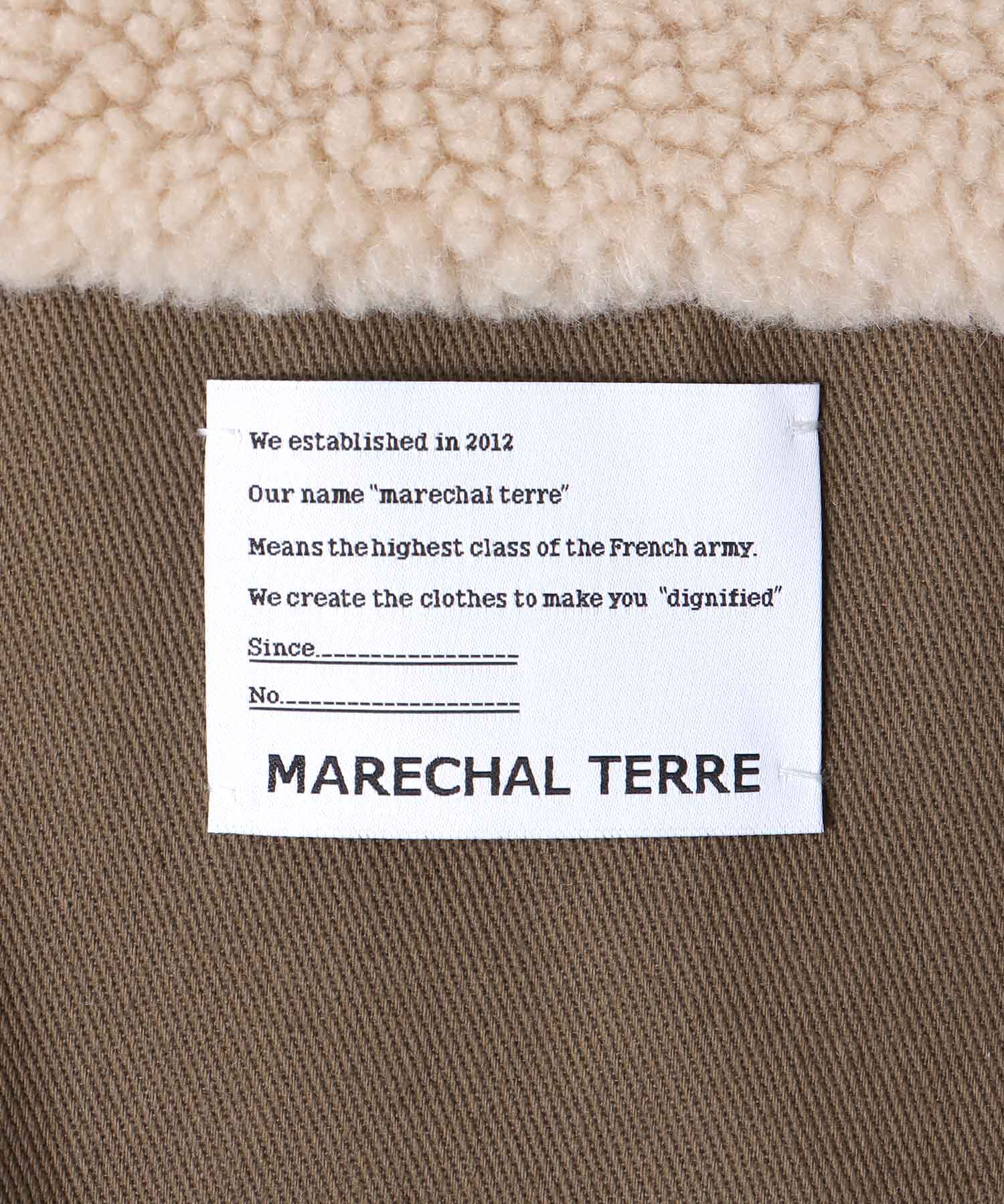 【WEB先行予約】MARECHAL TERRE ボアブルゾン