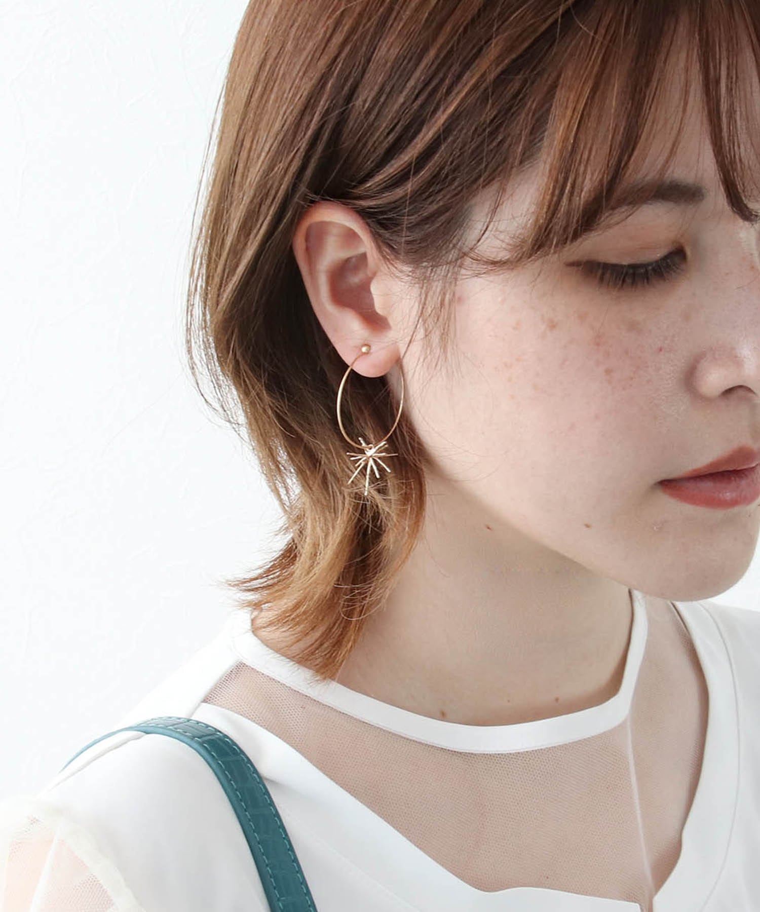 【LIMITED NUMBER】スターフープイヤリング