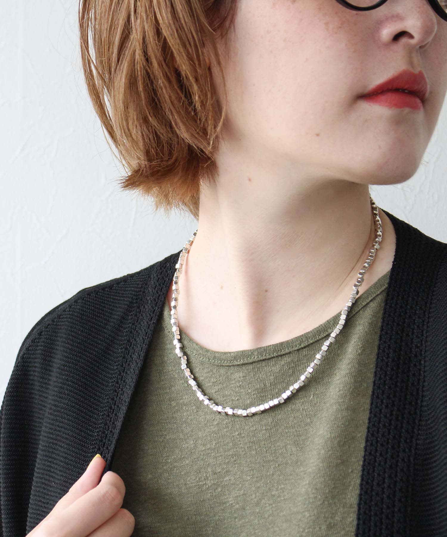 【LIMITED NUMBER】ビーズチェーンネックレス（ニッケルフリー）