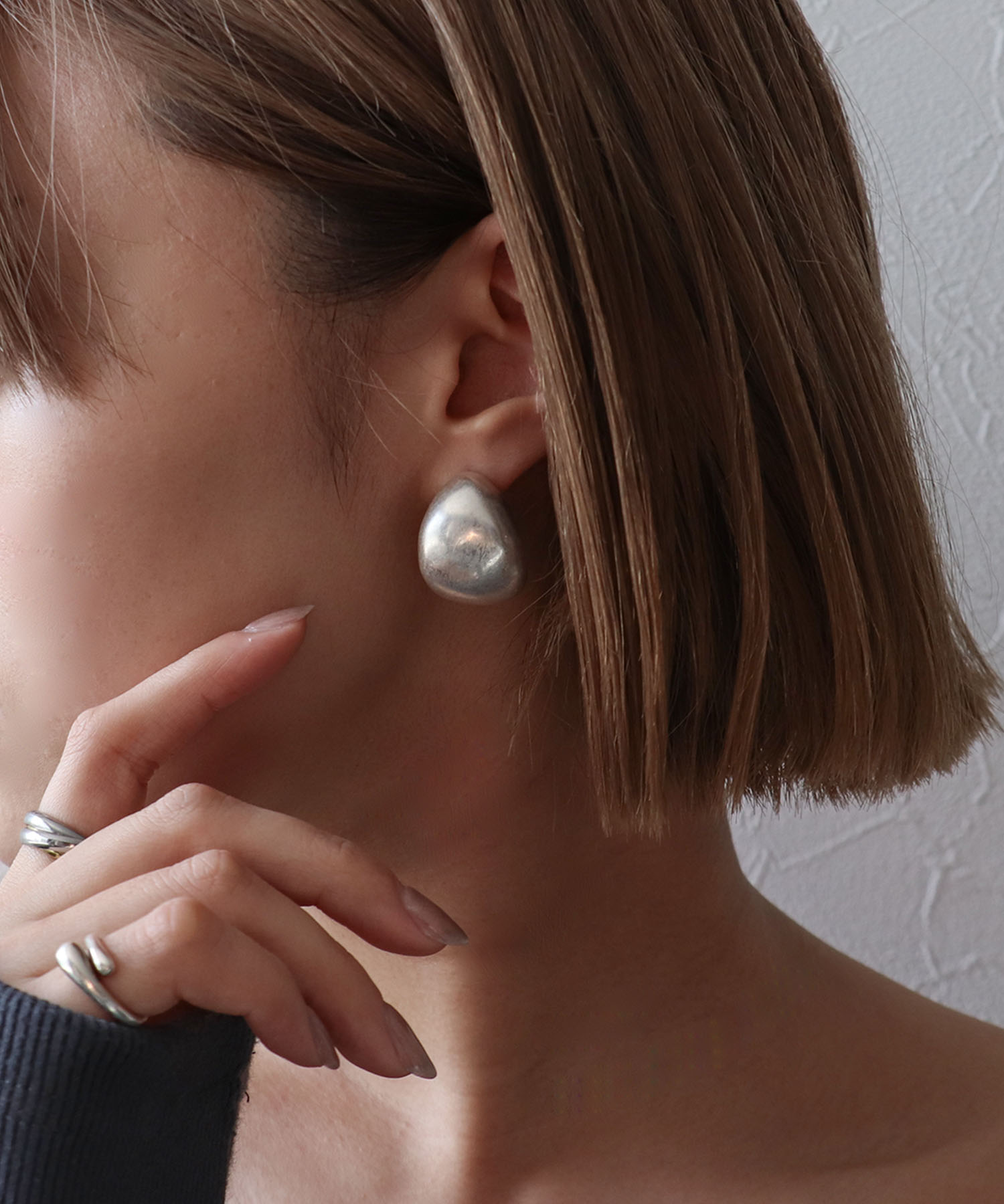【LIMITED NUMBER】メタルボリュームピアス