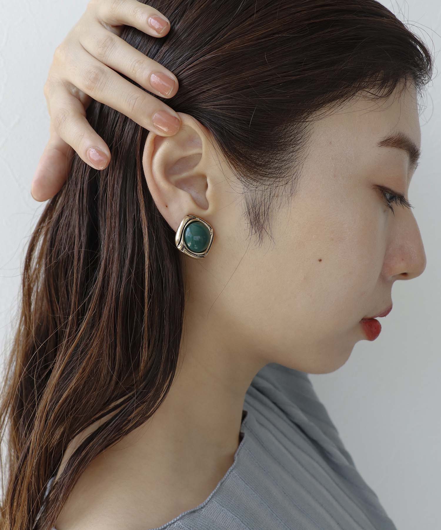 【LIMITED NUMBER】カラーストーンイヤリング