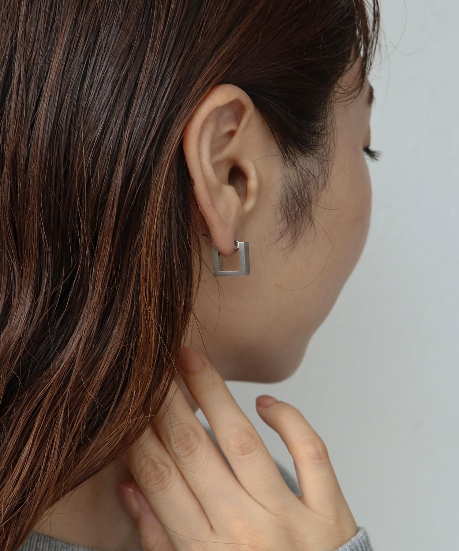 【LIMITED NUMBER】316Lステンレススクエアワンタッチピアス