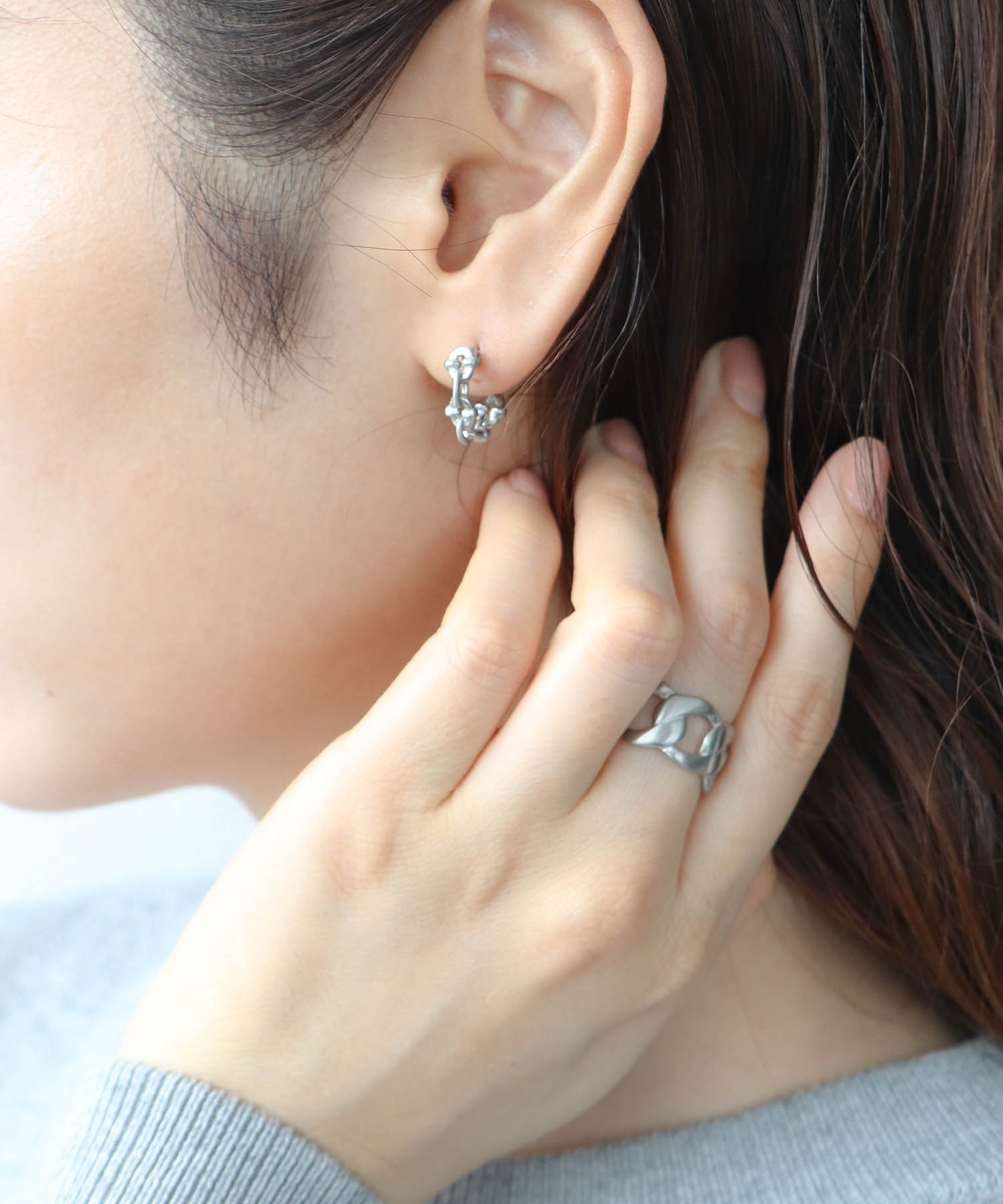 【LIMITED NUMBER】316Lステンレスチェーンワンタッチピアス