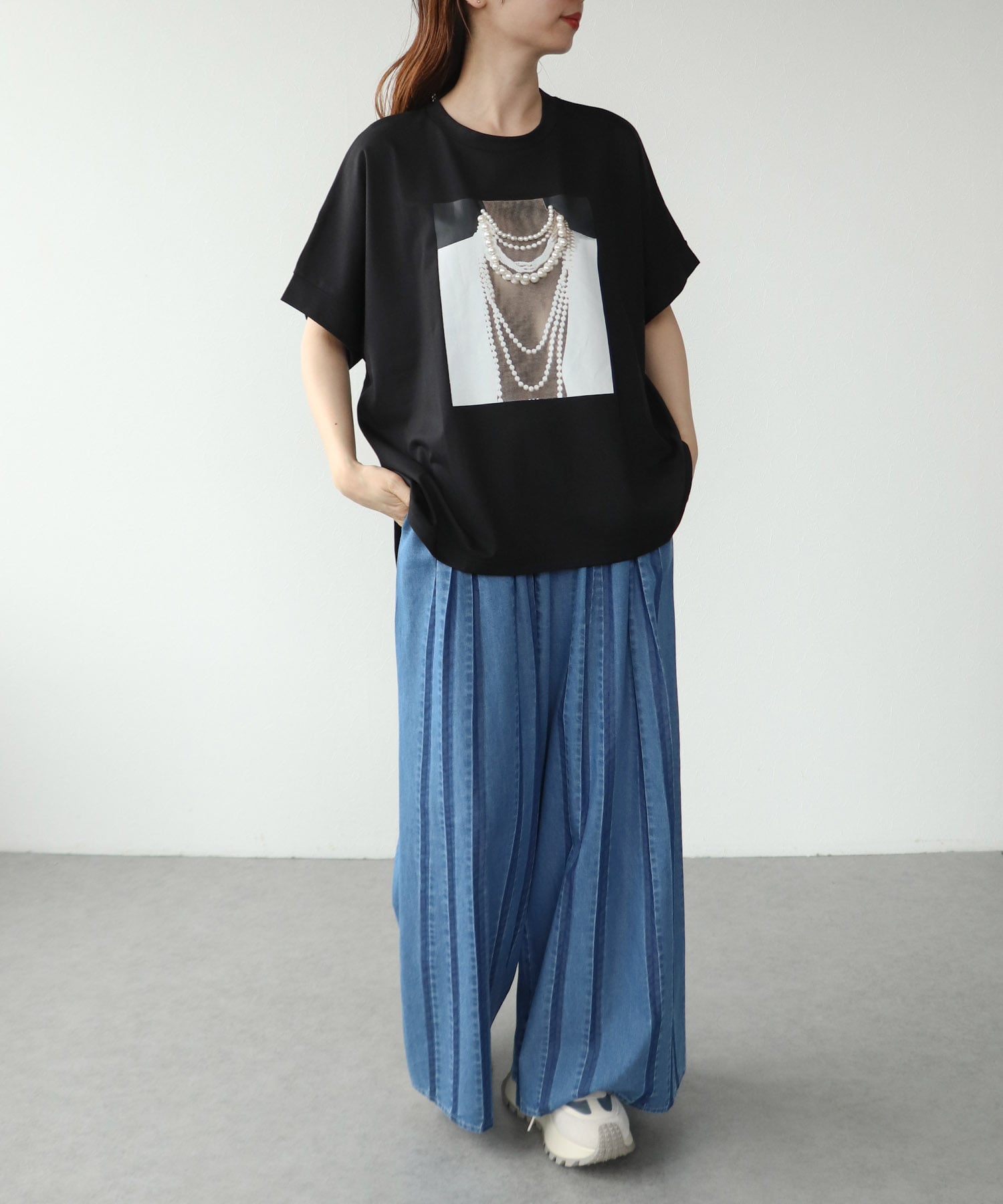 パールデザインフォトTシャツ