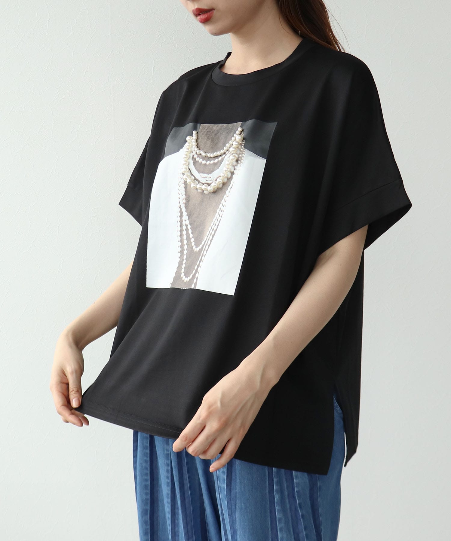 パールデザインフォトTシャツ
