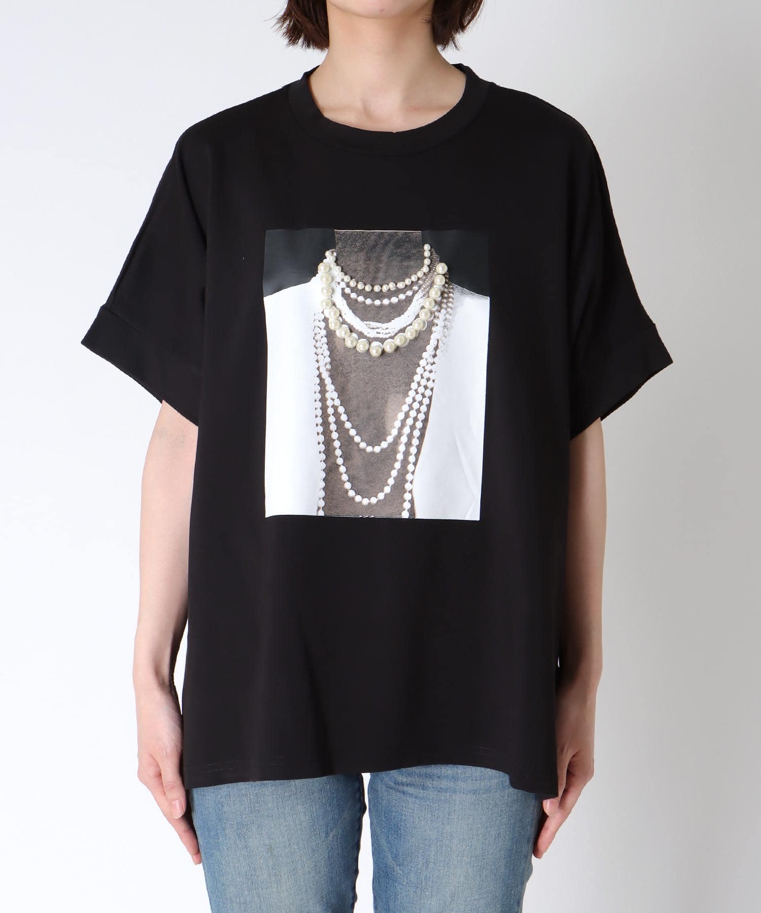 パールデザインフォトTシャツ