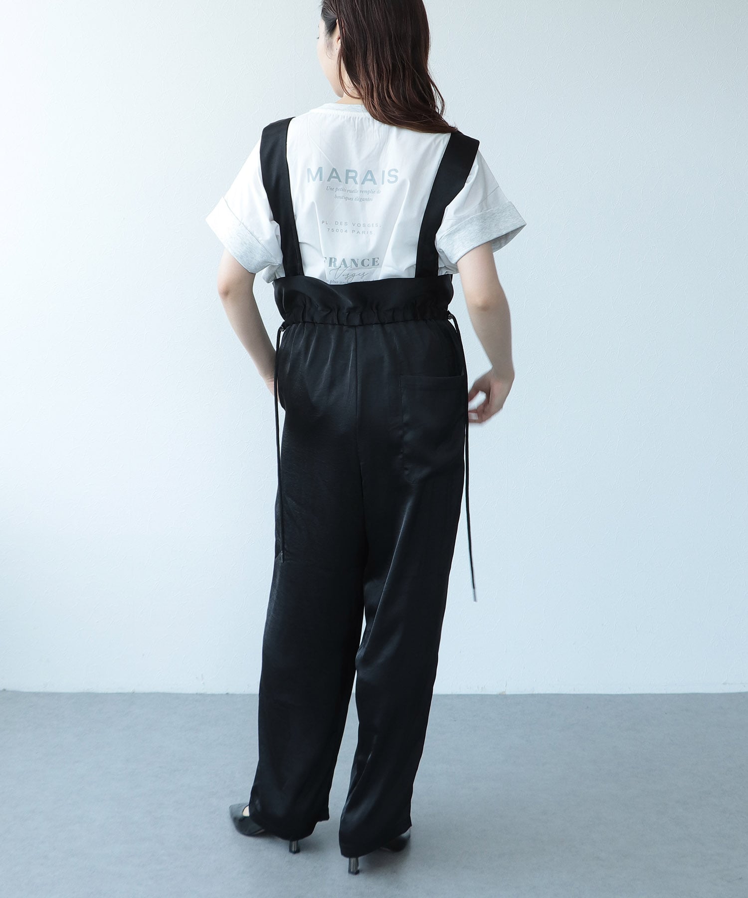 サテン３WAYサロペット