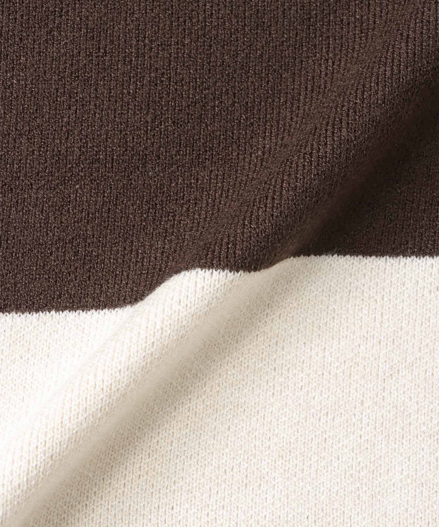 袖ラインハーフジップチュニック