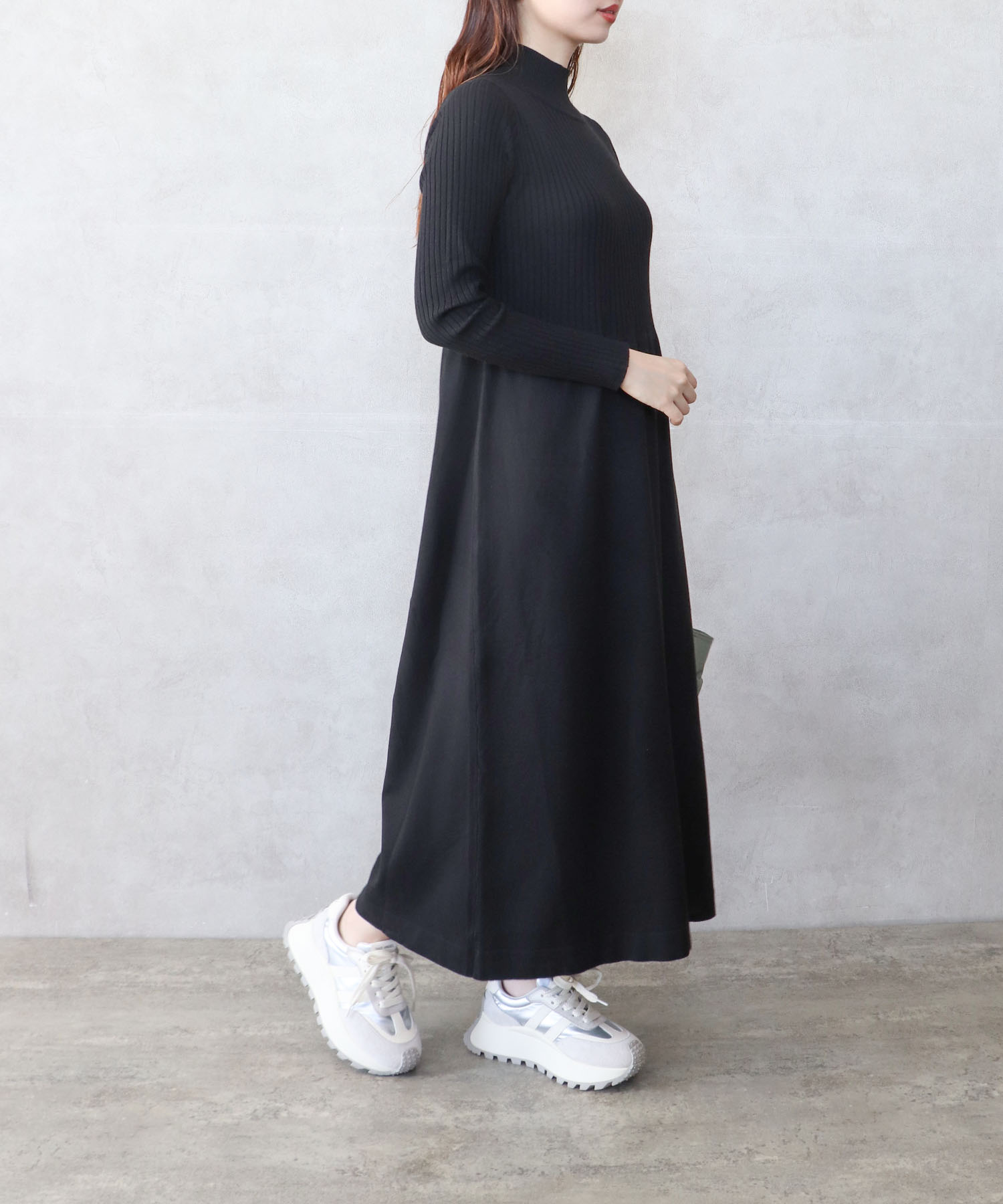 シャギーベストセットニットワンピース