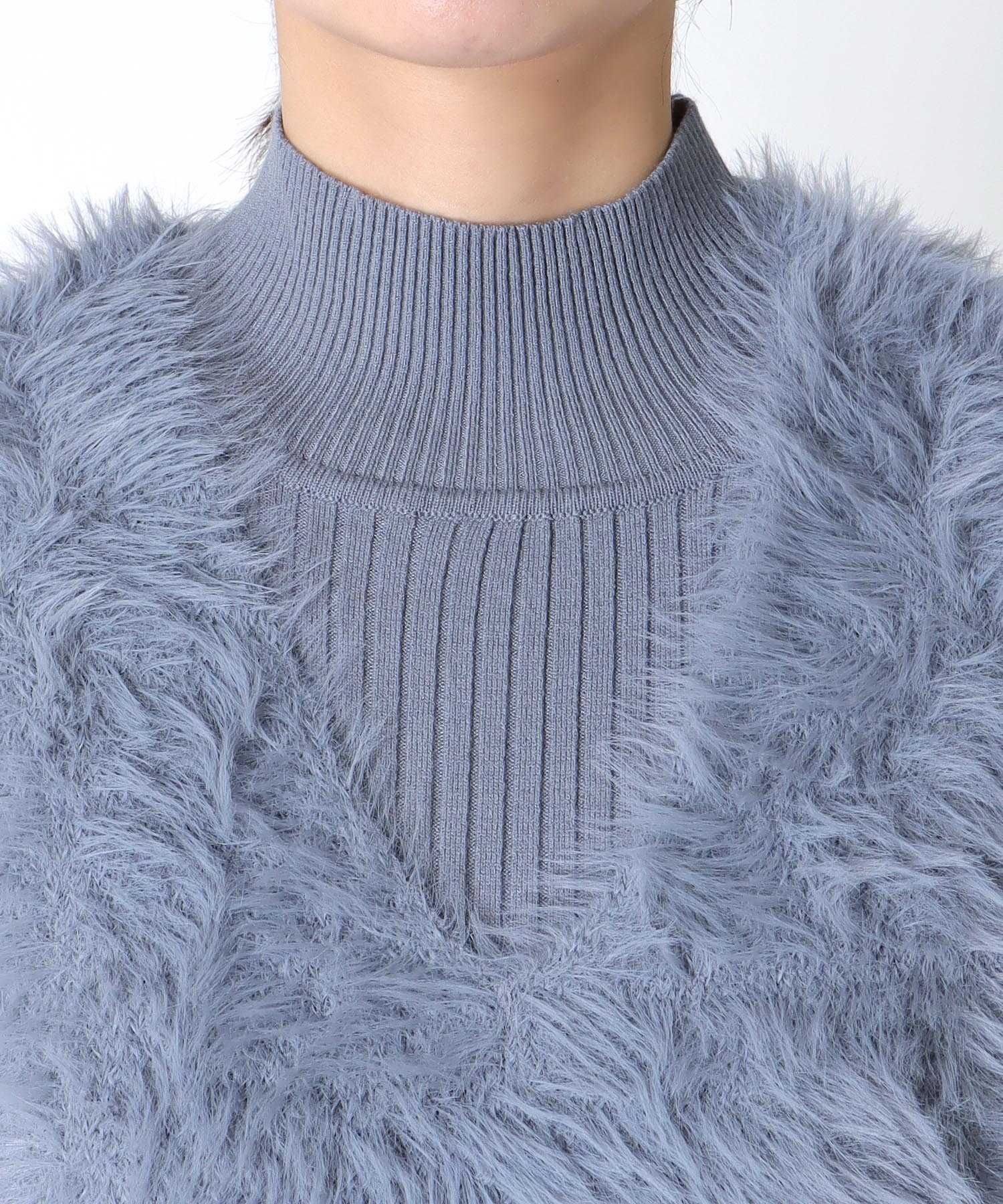 シャギーベストセットニットワンピース