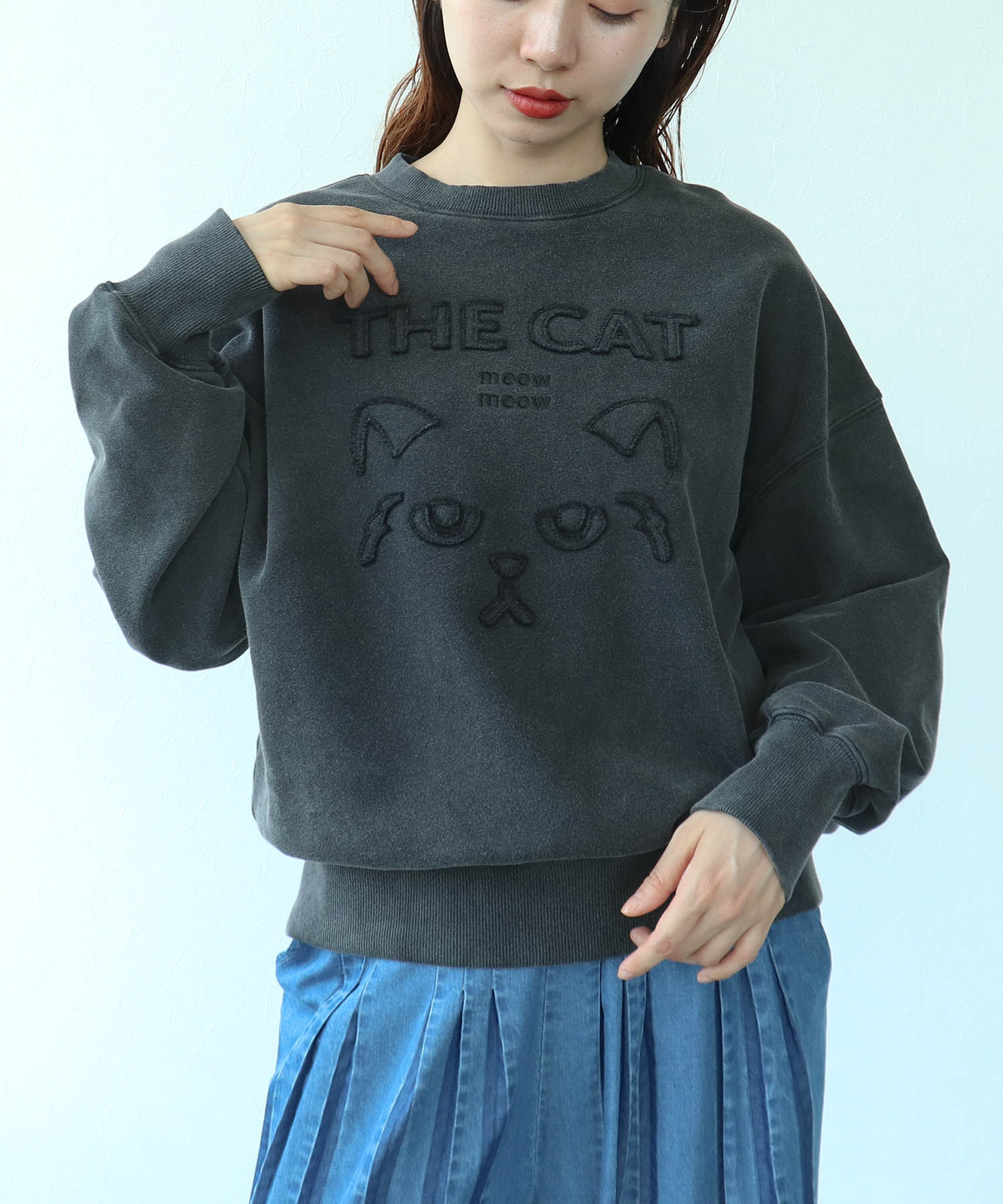 CAT刺繍スウェット