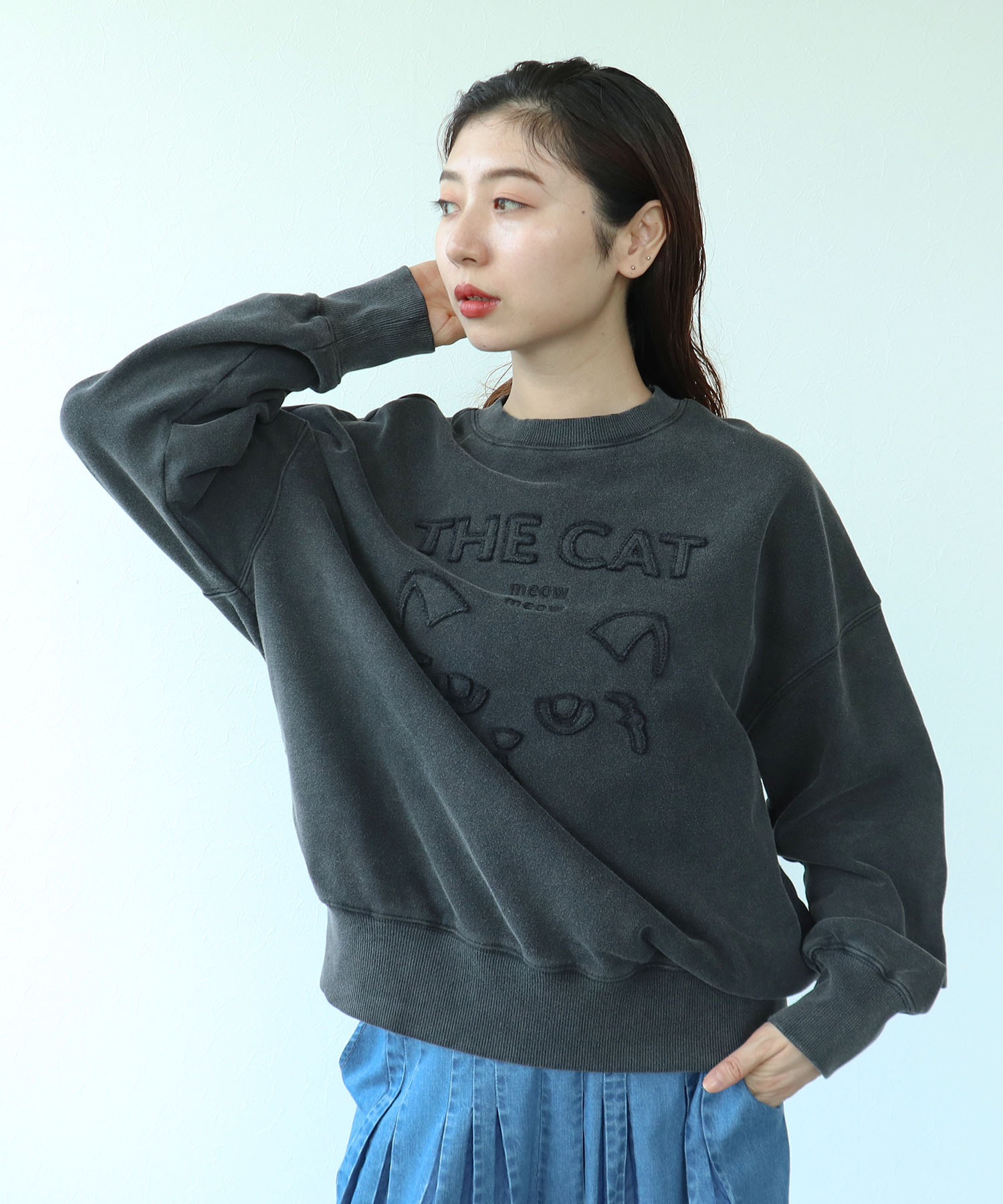 CAT刺繍スウェット