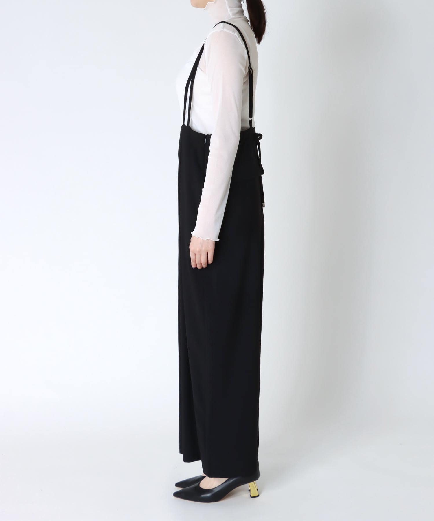 【WEB先行予約】バックギャザーストラップサロペット