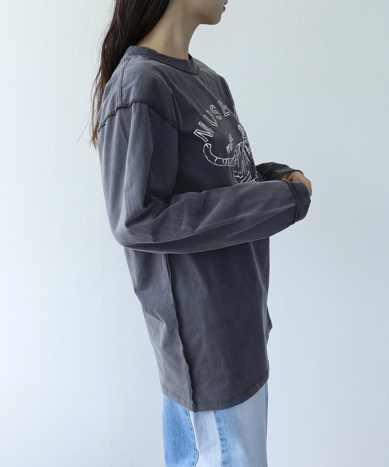 CATピグメントロングTシャツ