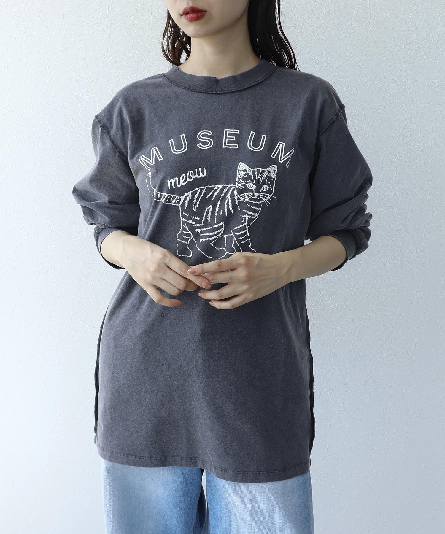 CATピグメントロングTシャツ