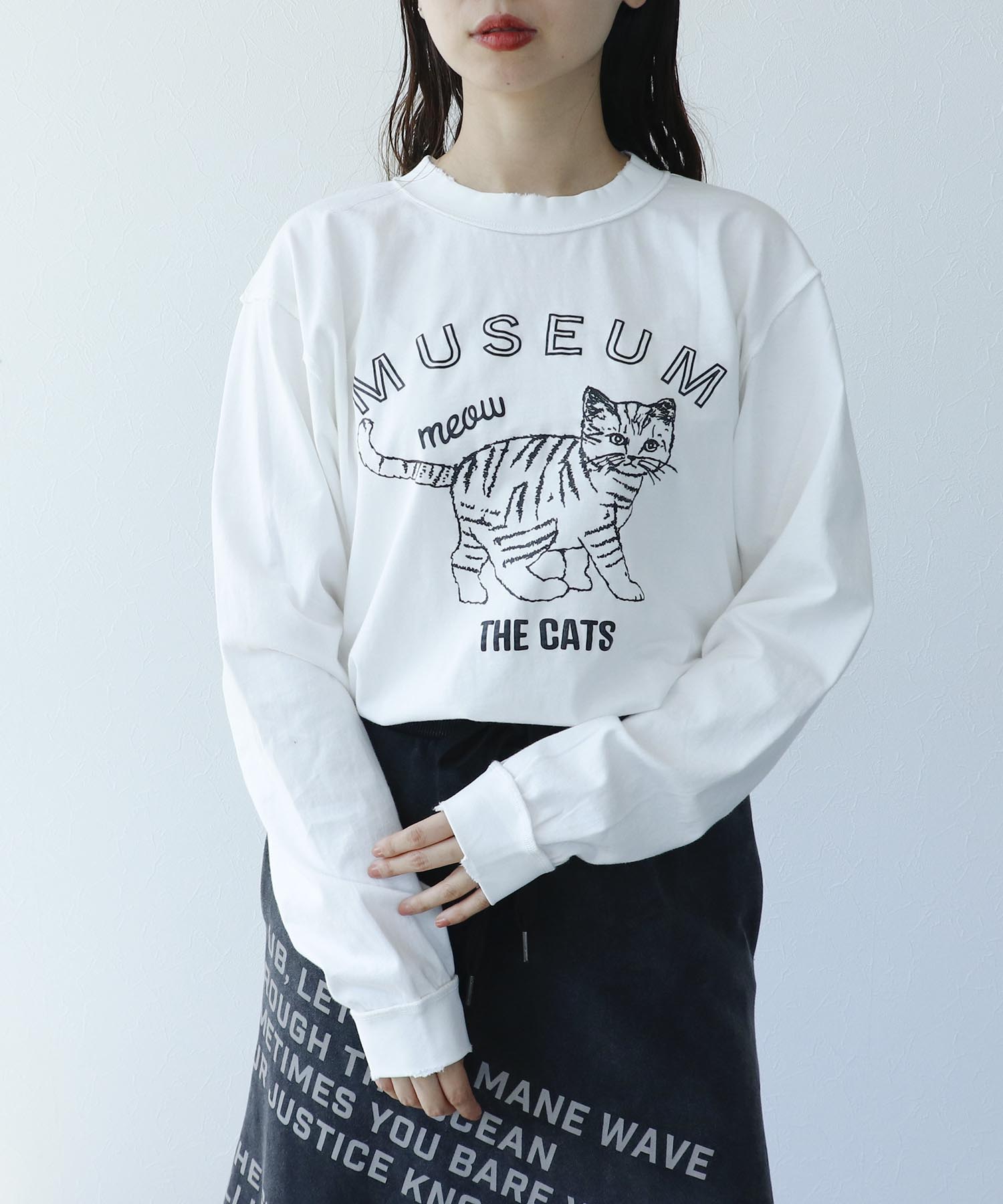CATピグメントロングTシャツ