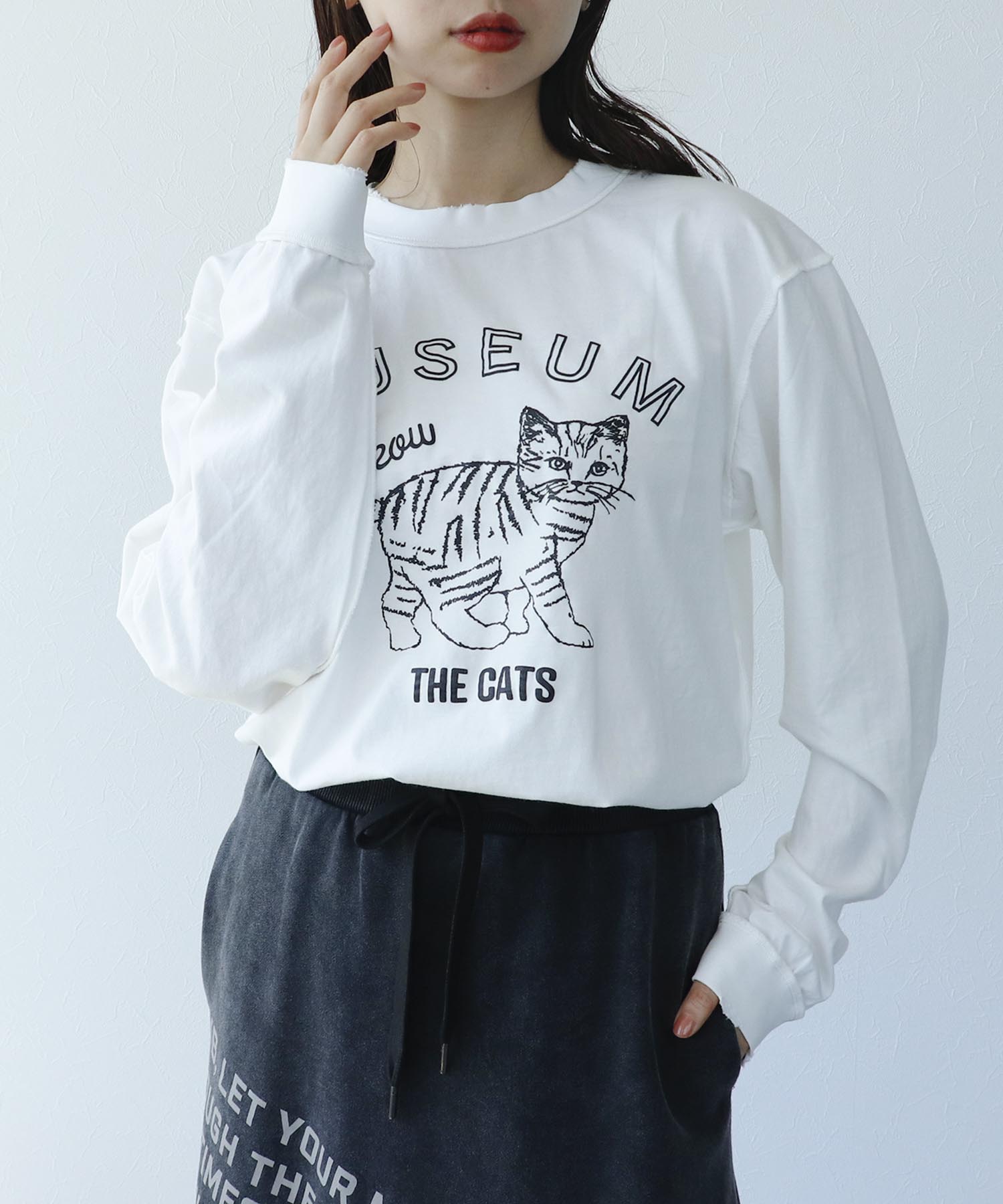 CATピグメントロングTシャツ