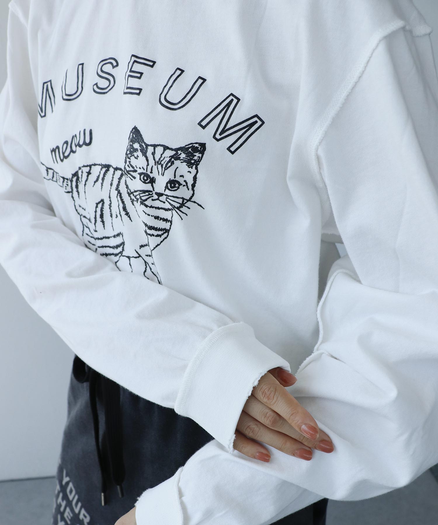 CATピグメントロングTシャツ