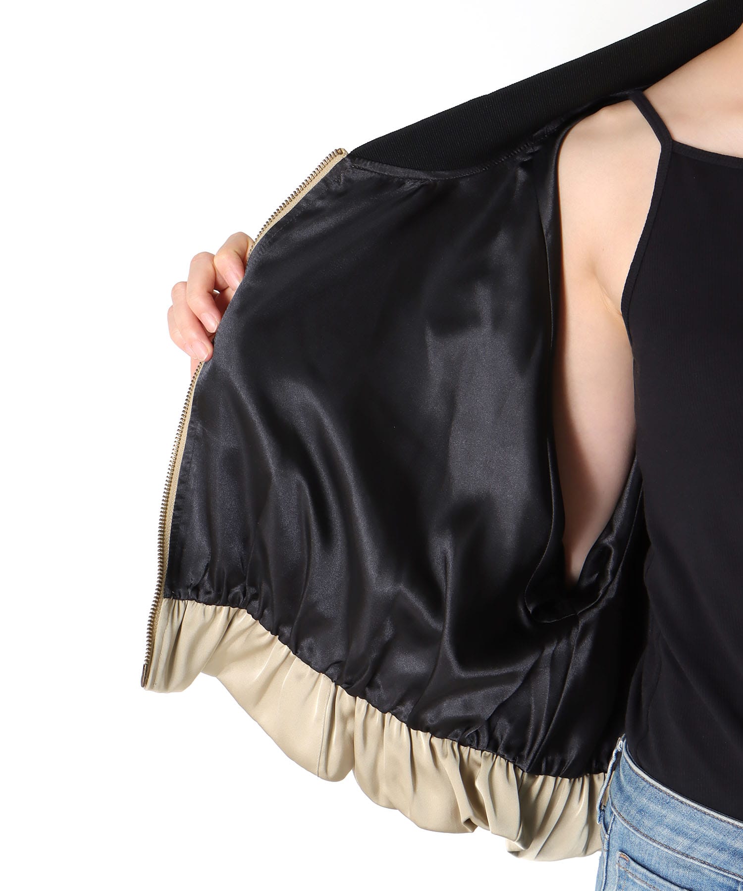 スカーフプリントブルゾン