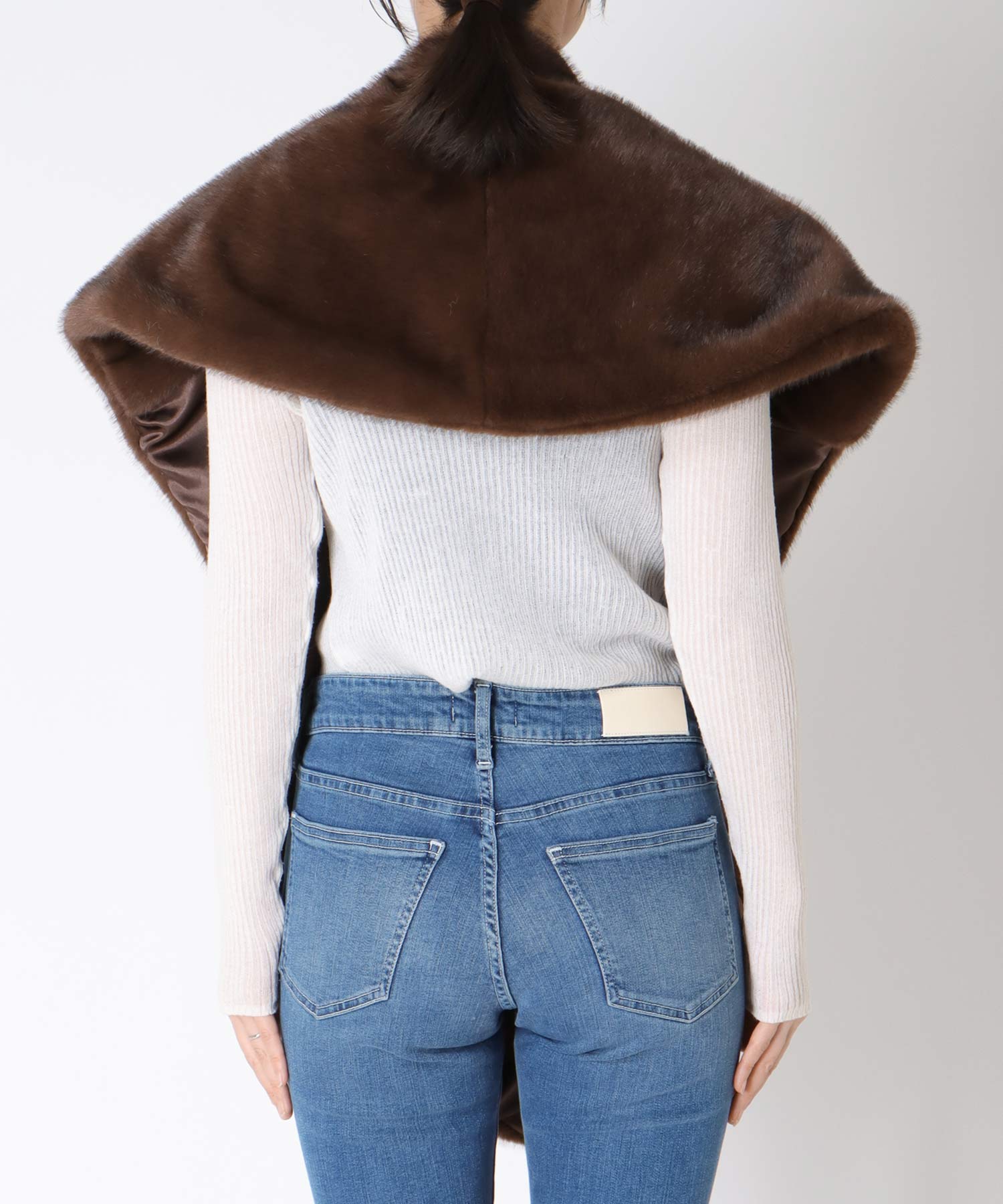 ミンクフェイクファーストール