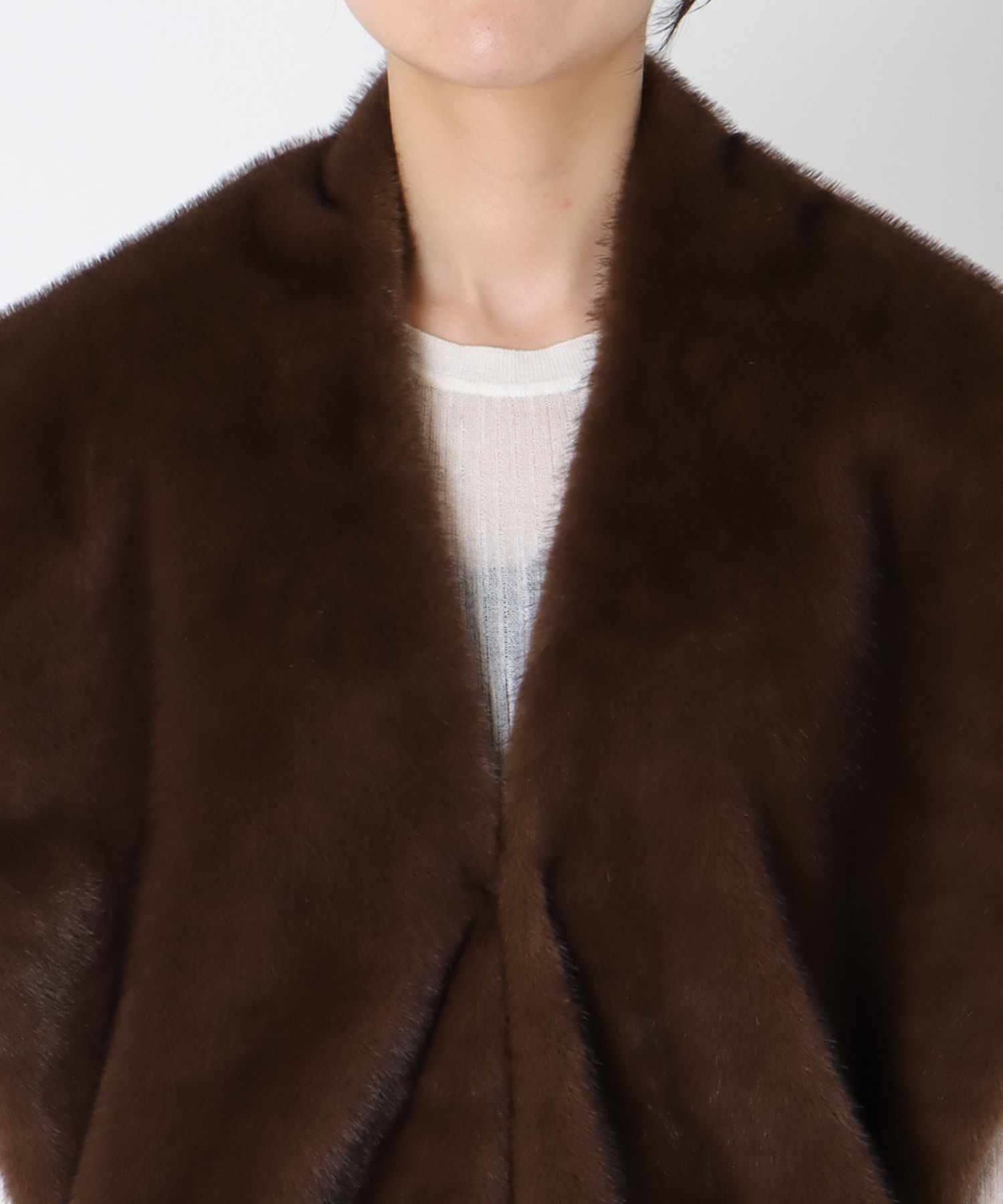 ミンクフェイクファーストール