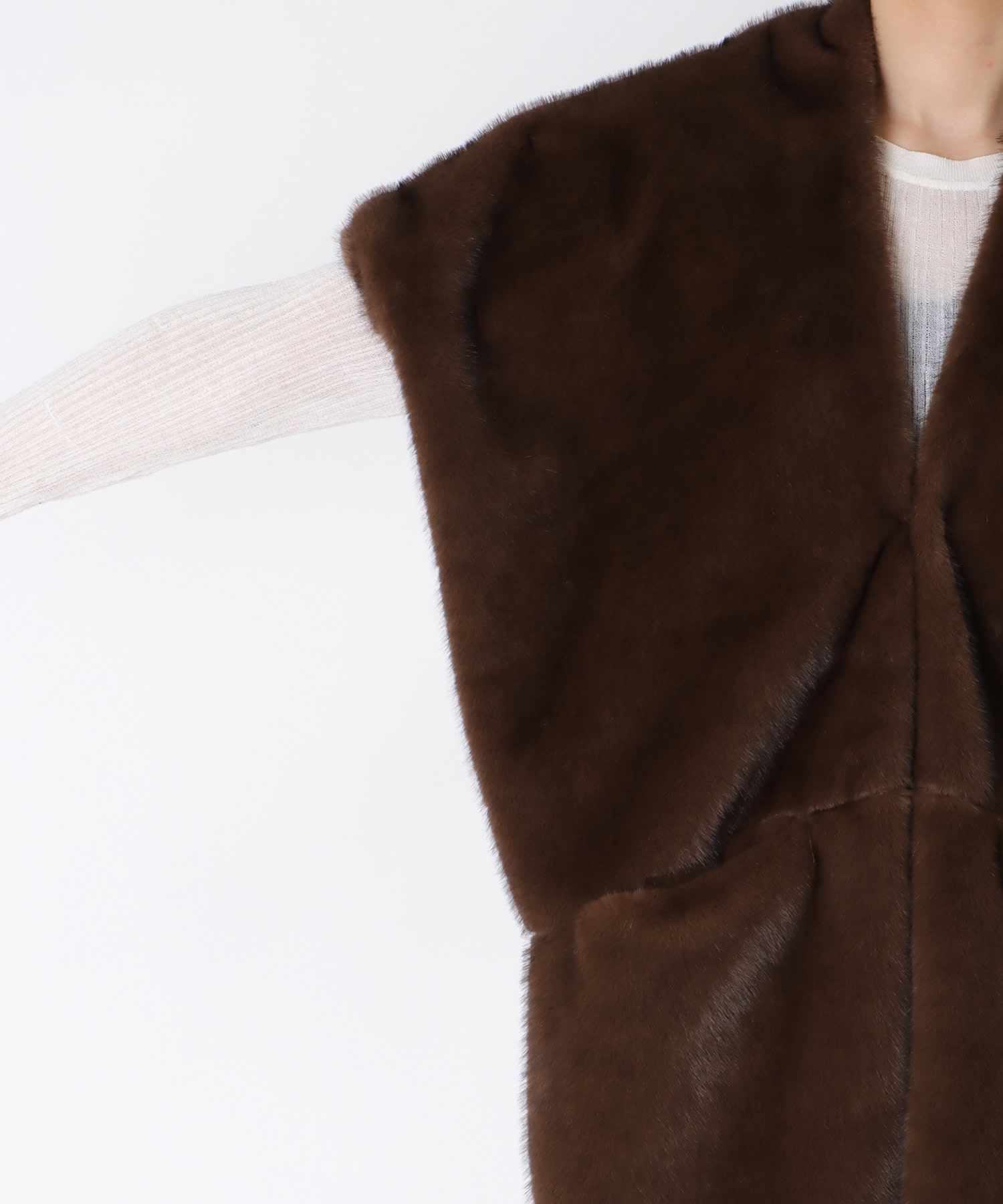 ミンクフェイクファーストール