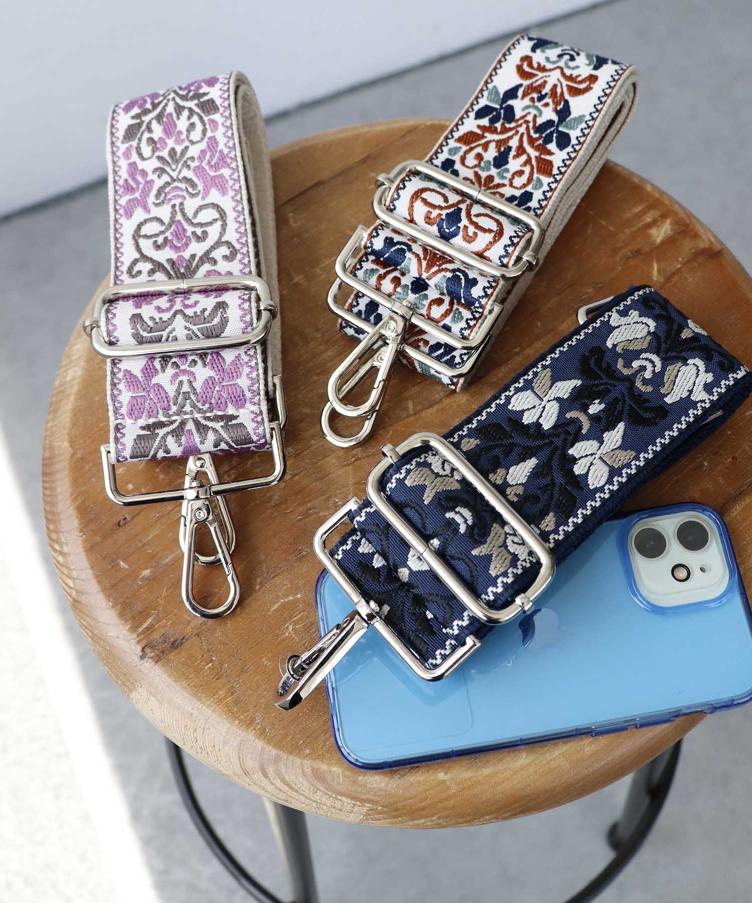 アラベスク刺繍2WAYショルダーストラップ