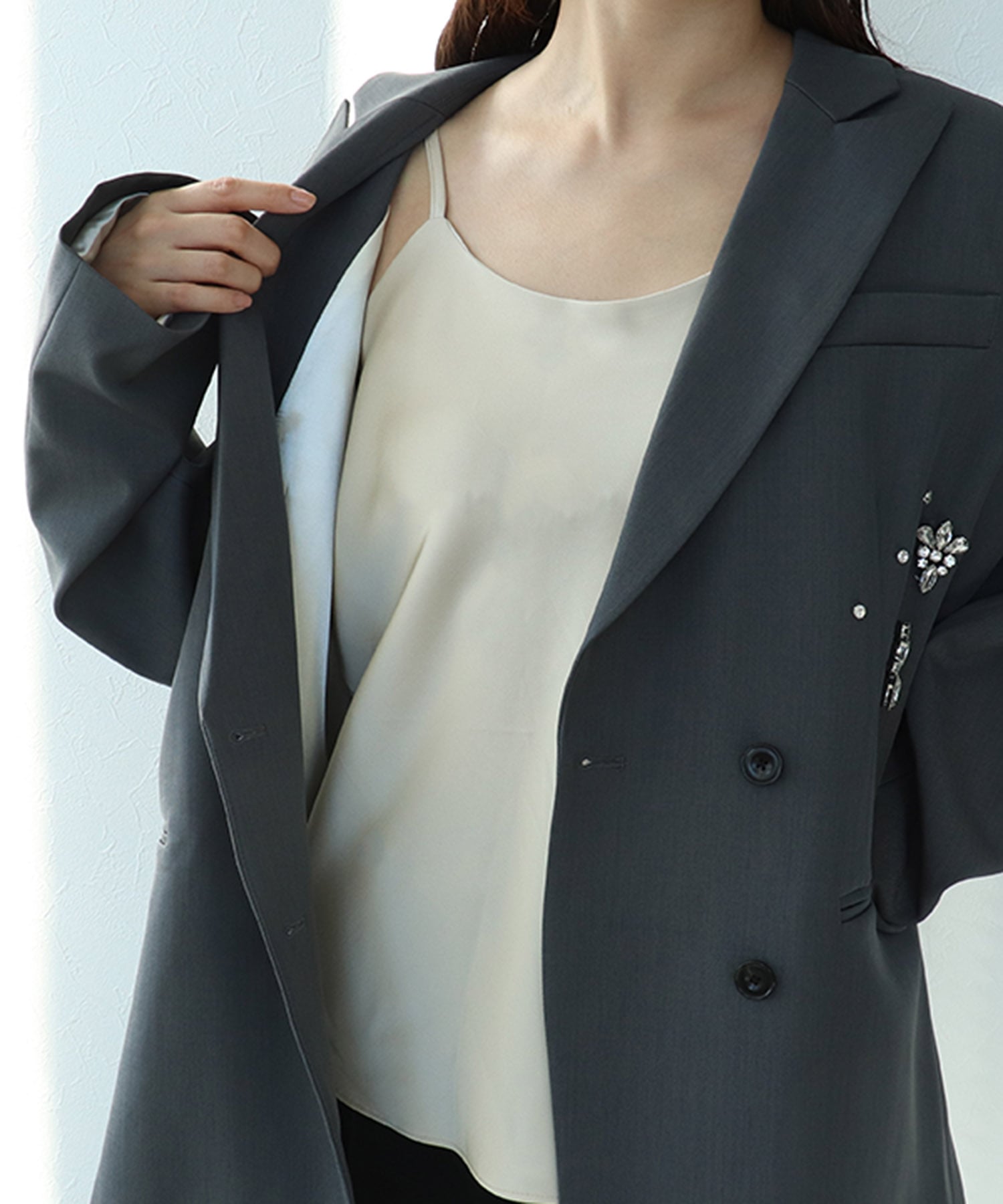 サテンキャミソール