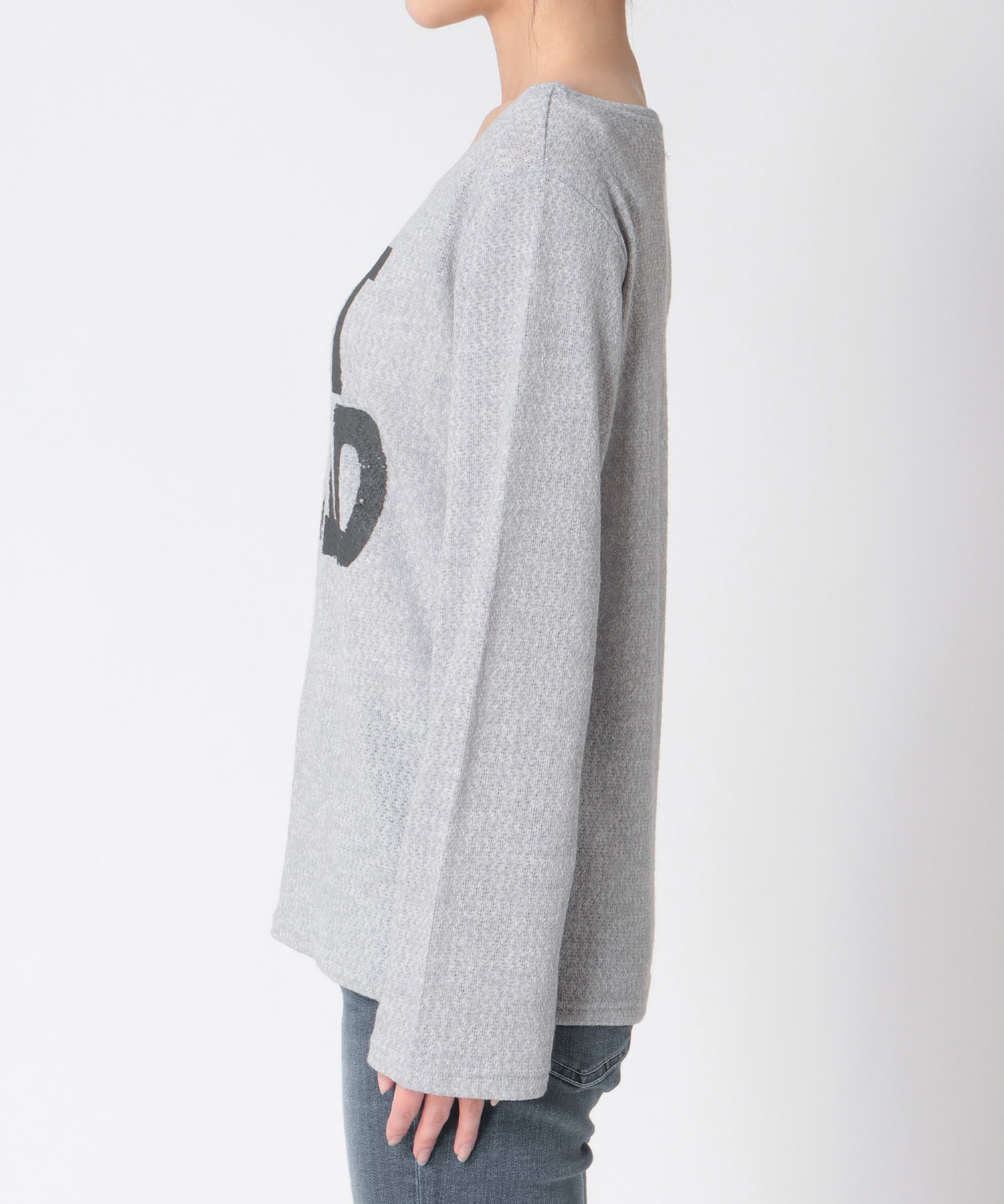 ロゴ入りレーシーニットロンT