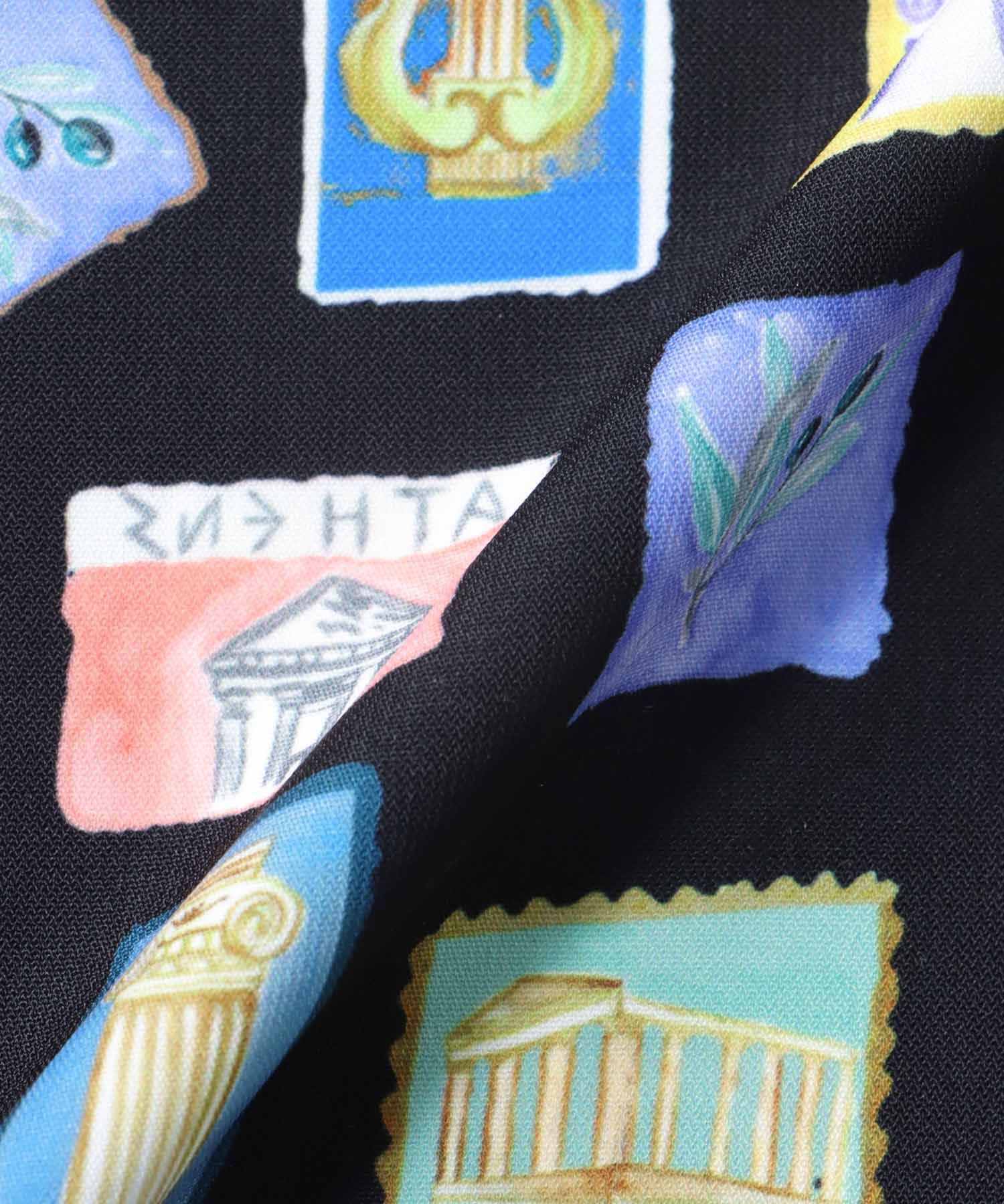 カラフルスタンププリントスカート