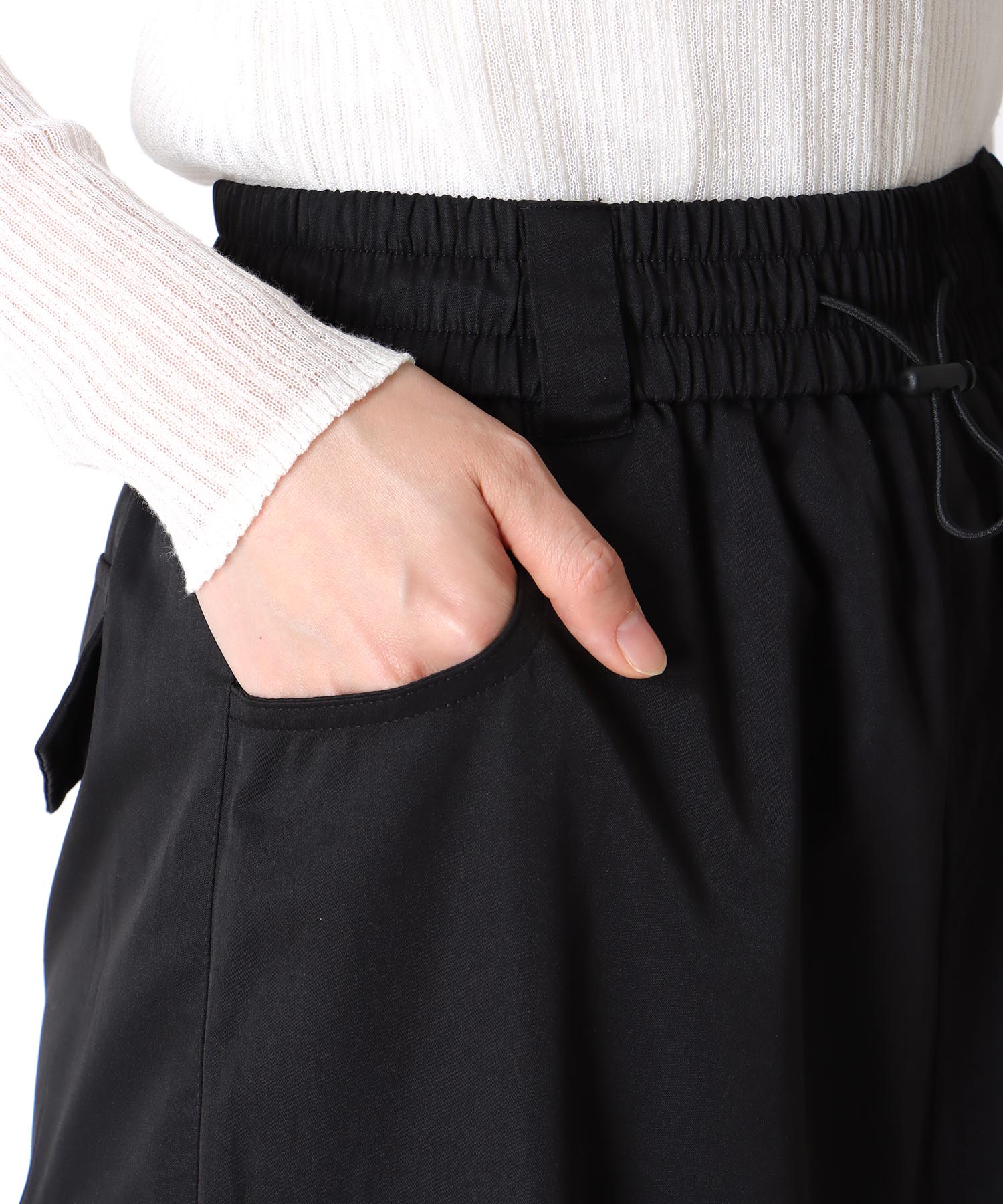 ポケット付ドロスト変形スカート