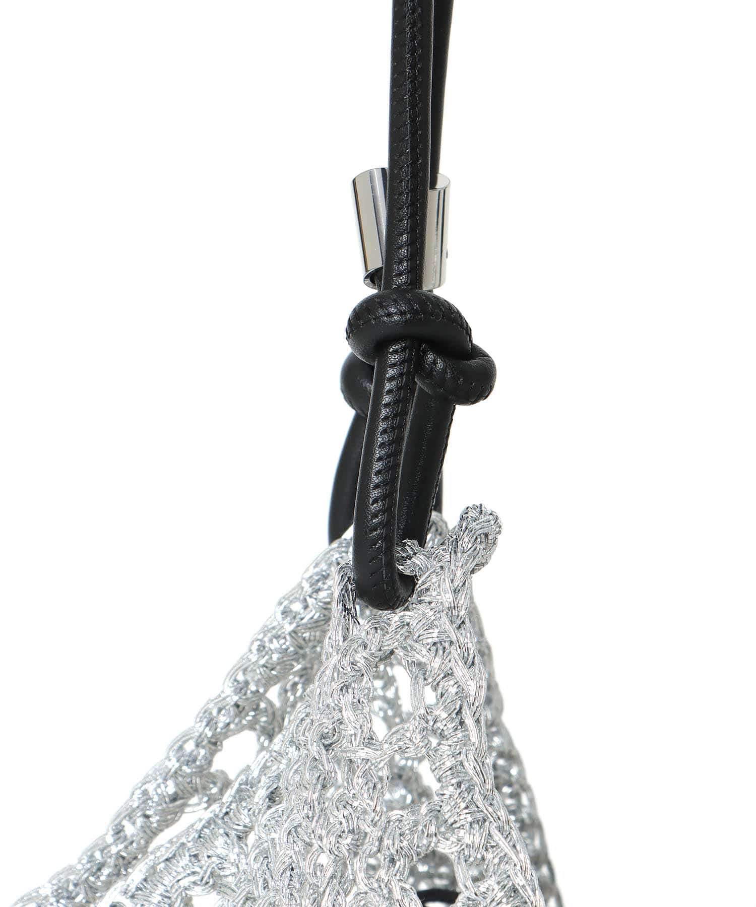 メタリックコードメッシュバッグ