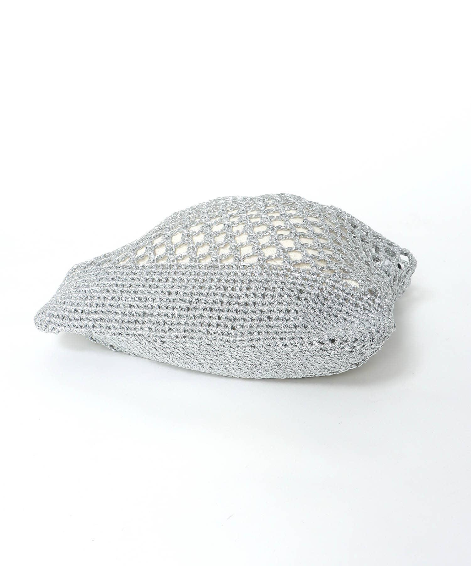 メタリックコードメッシュバッグ