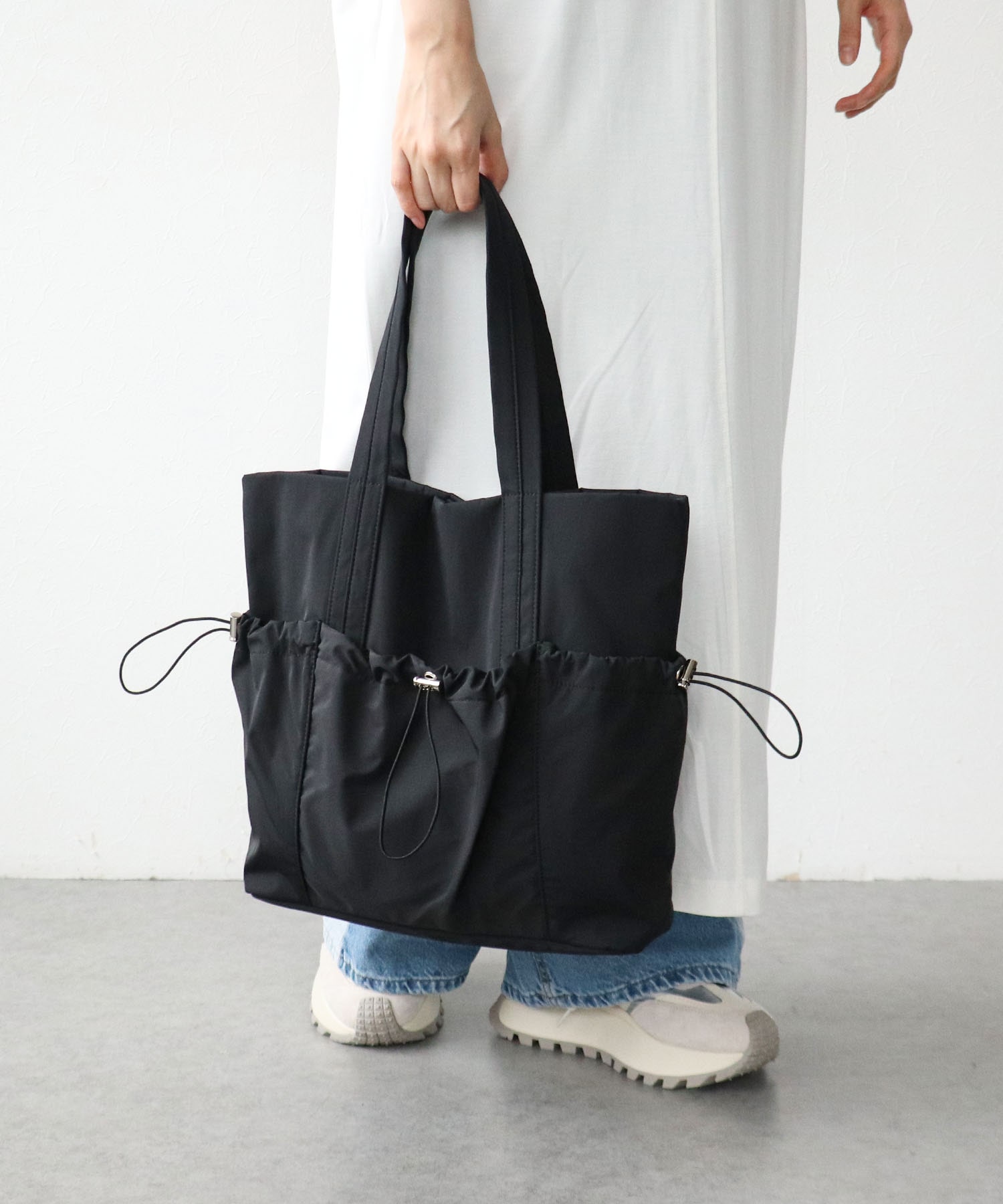 ギャザーポケットナイロントート