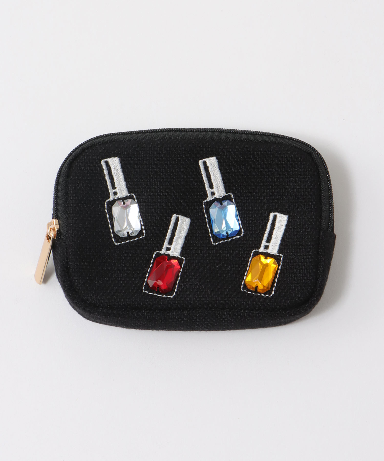 ネイルビジュー刺繍ポーチ