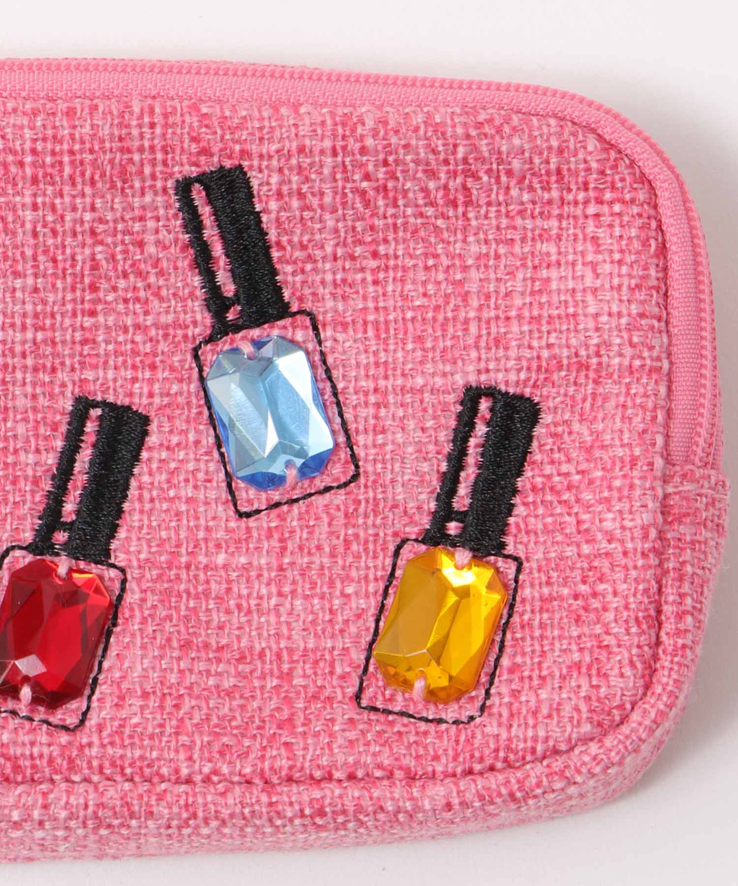 ネイルビジュー刺繍ポーチ