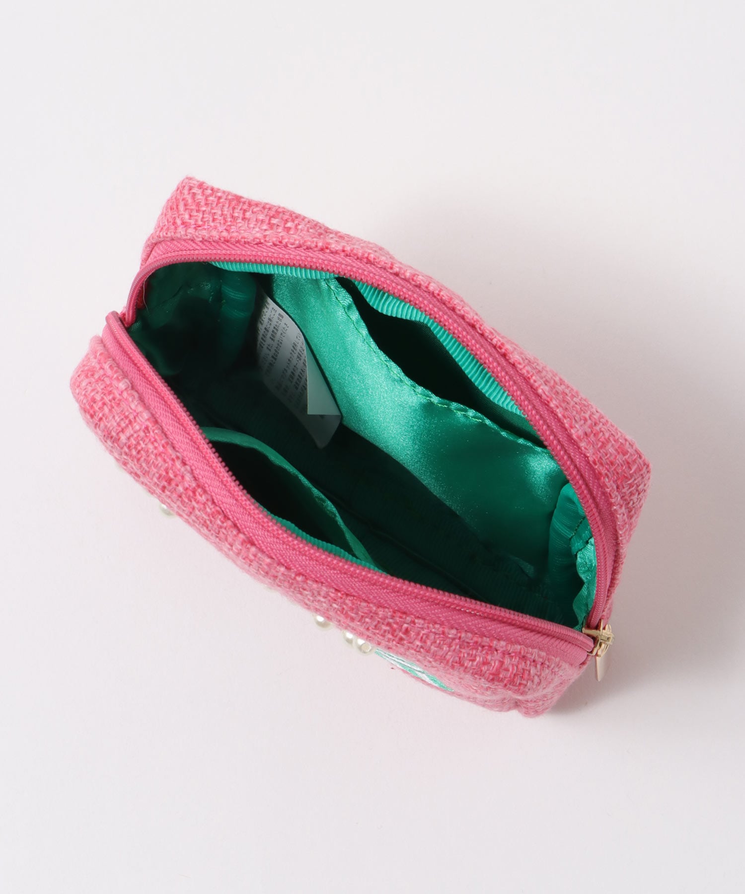 ポップコーン刺繍ポーチ