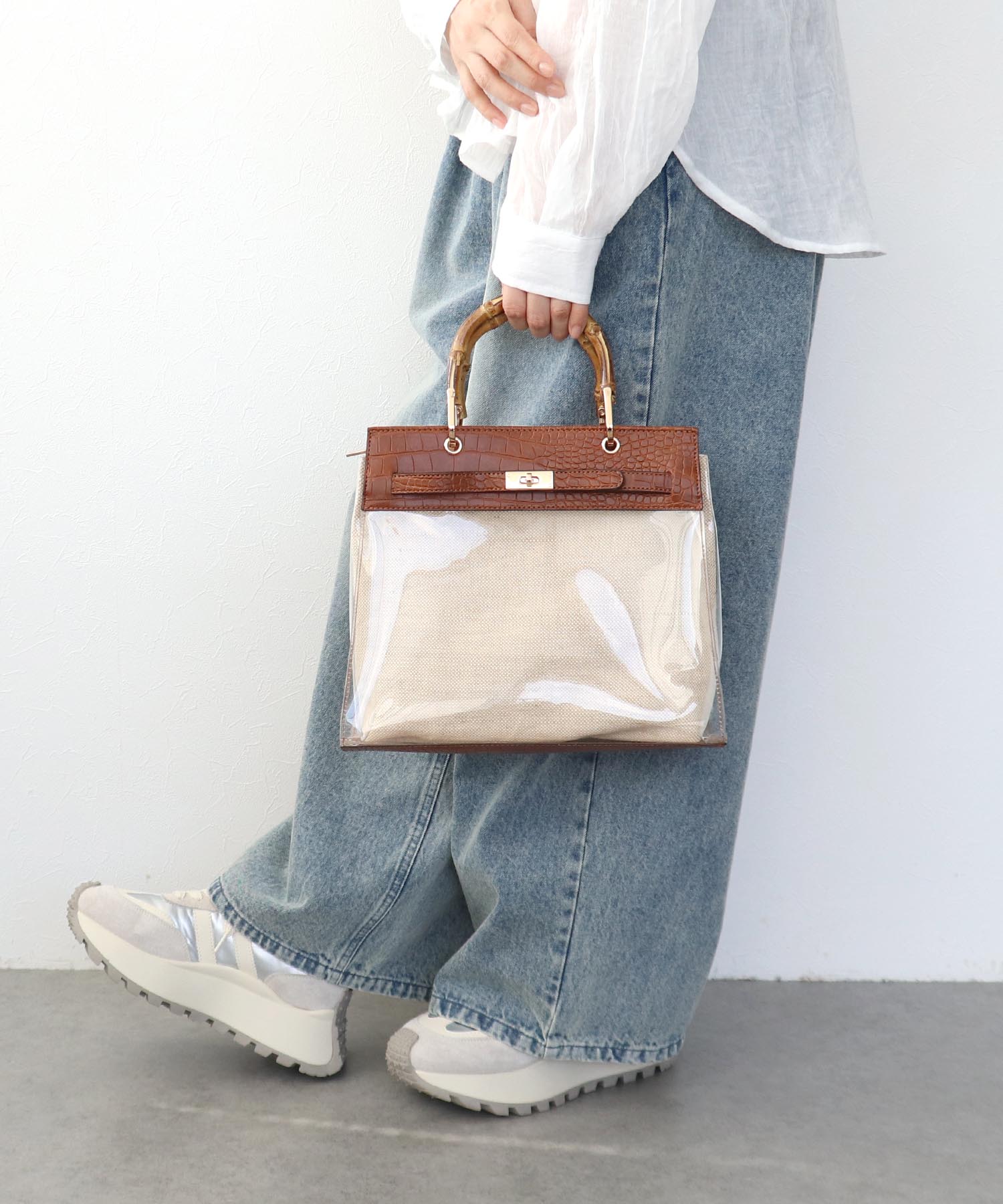 バンブーハンドル2Wayクリアバッグ