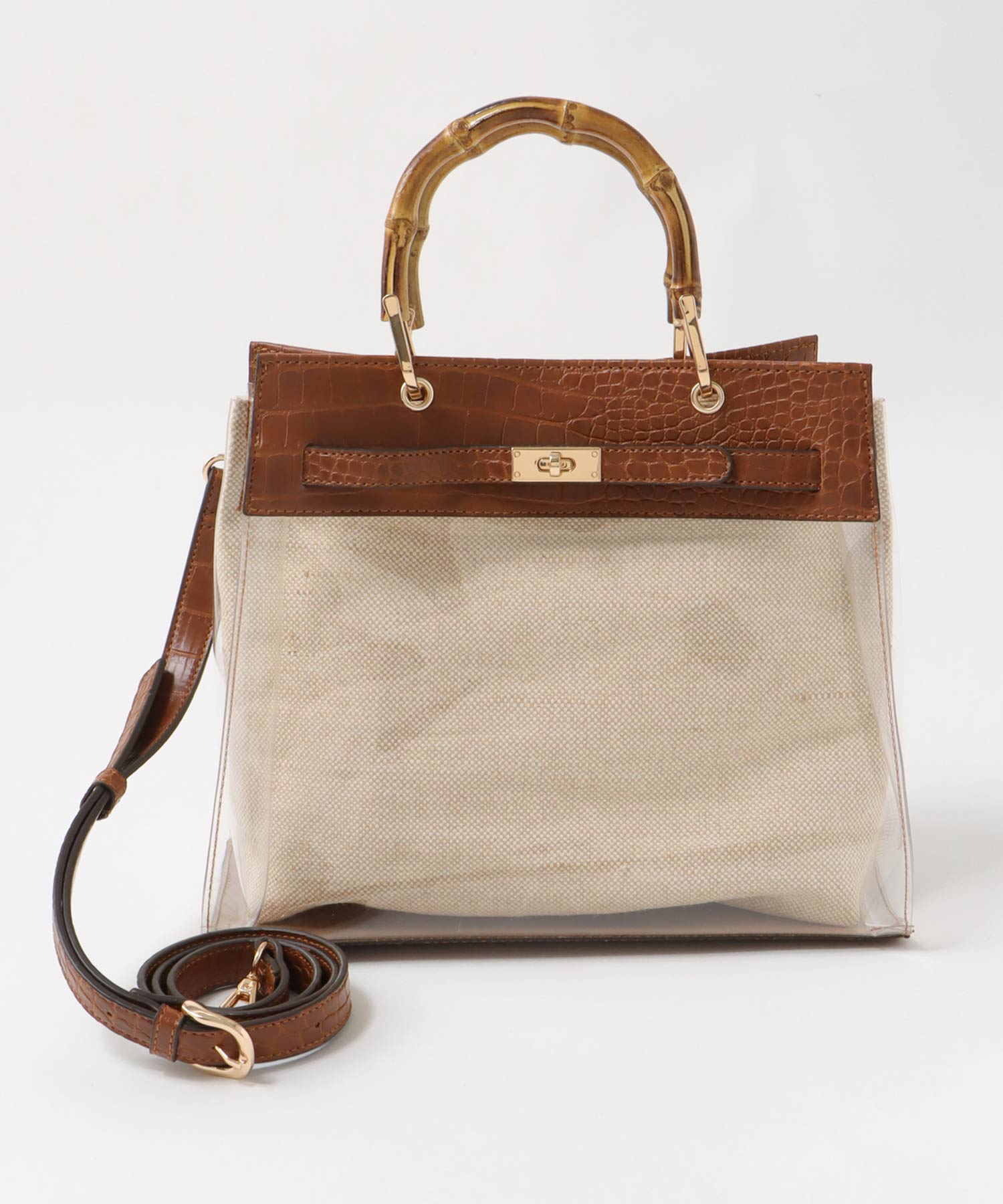 バンブーハンドル2Wayクリアバッグ