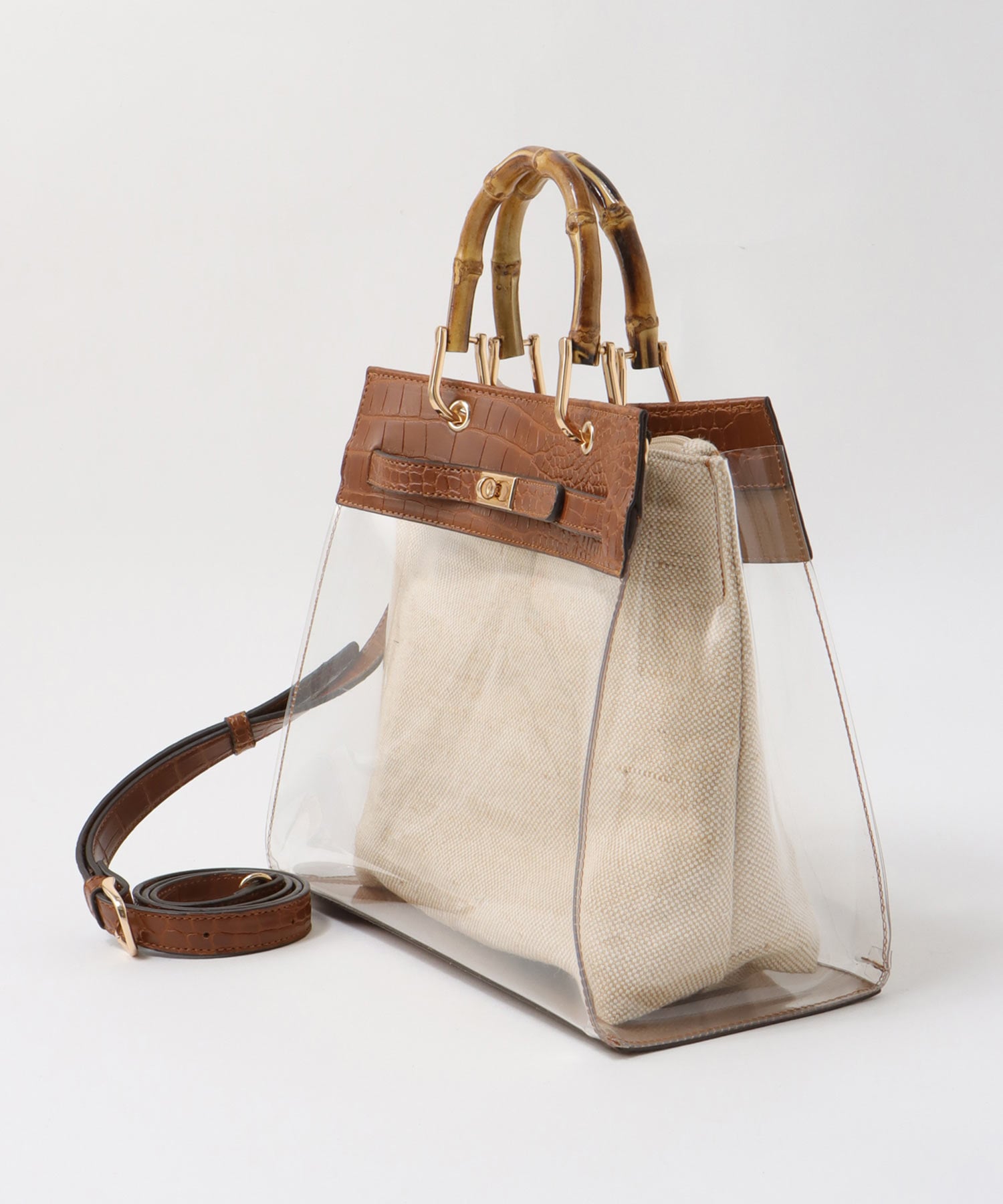 バンブーハンドル2Wayクリアバッグ