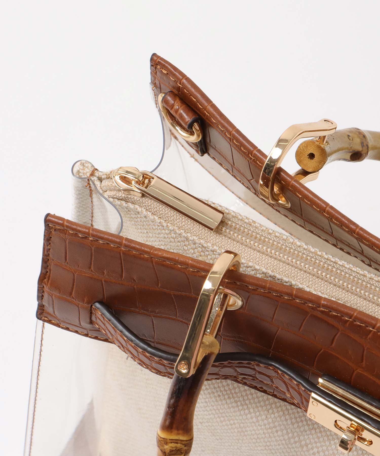 バンブーハンドル2Wayクリアバッグ