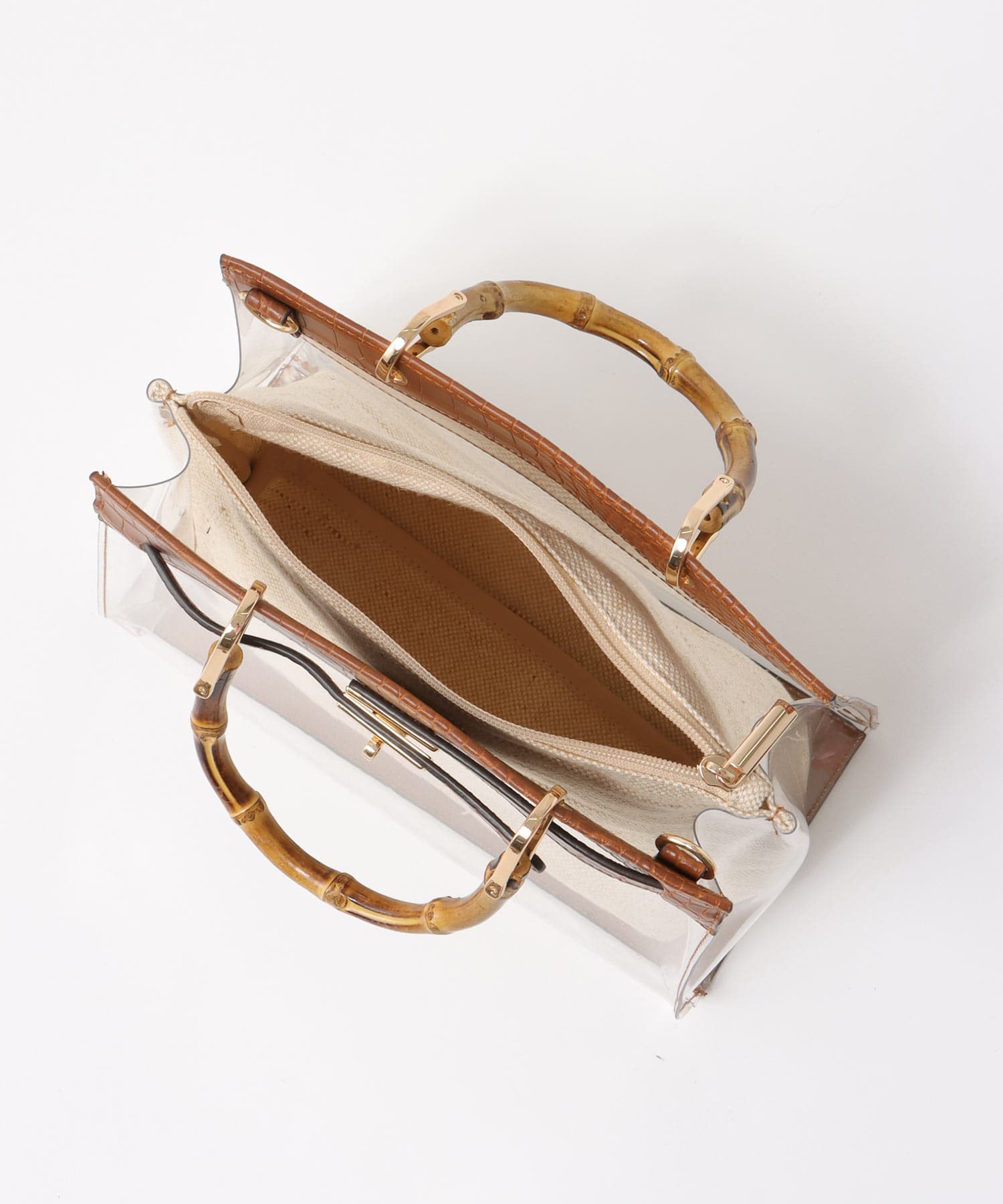 バンブーハンドル2Wayクリアバッグ