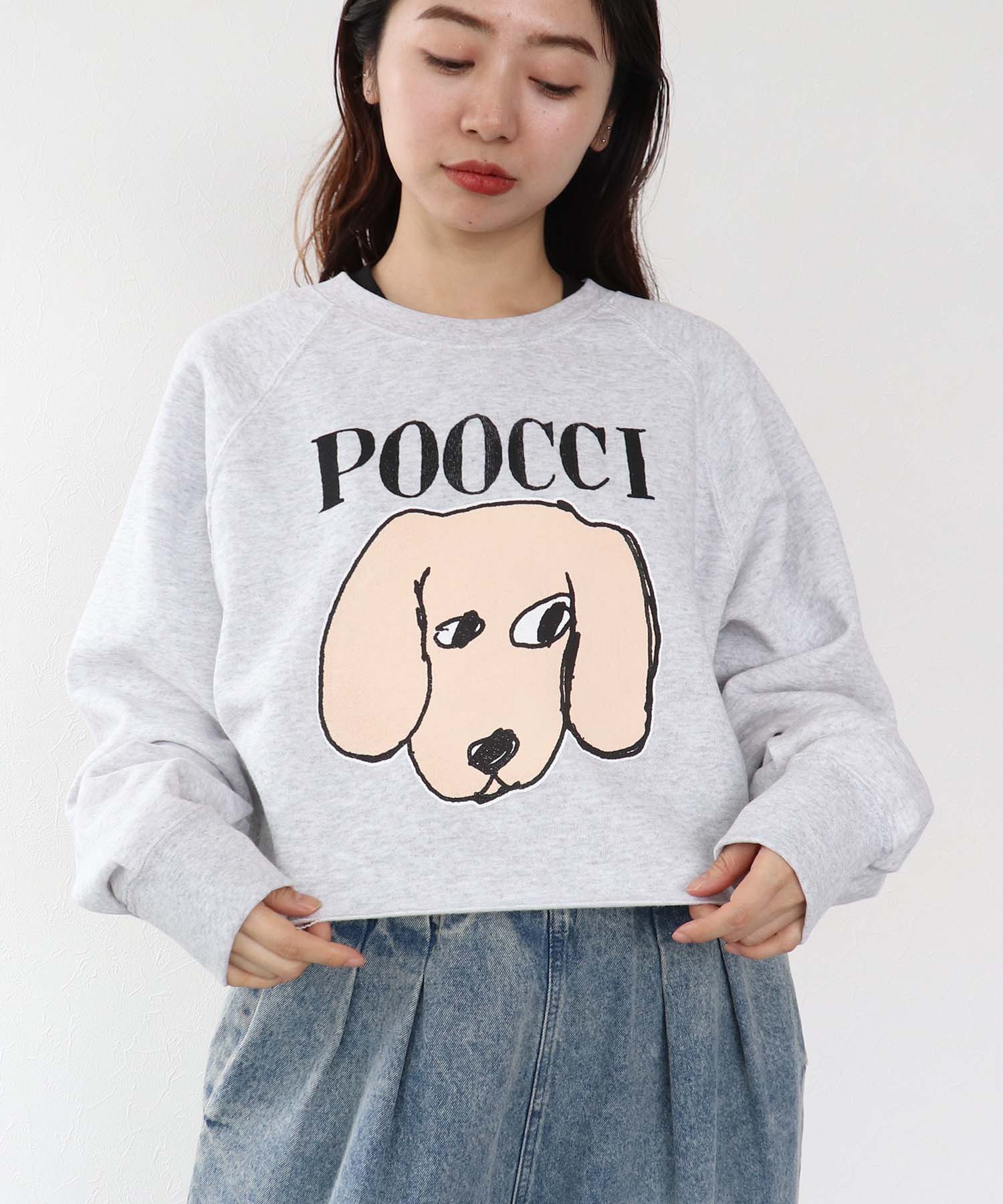 【BLACK SCORE】POOCCIクロップド丈スウェット