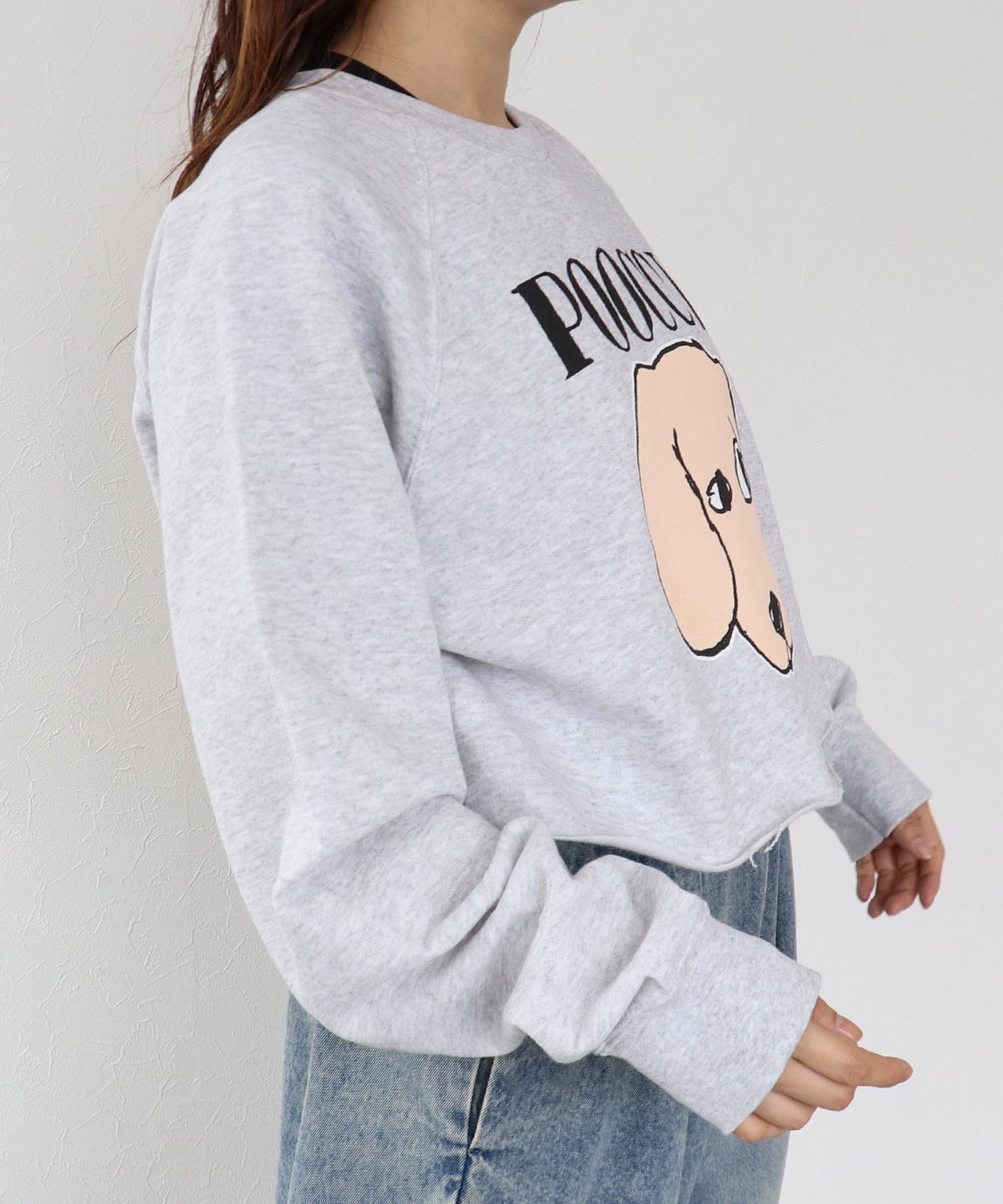 【BLACK SCORE】POOCCIクロップド丈スウェット