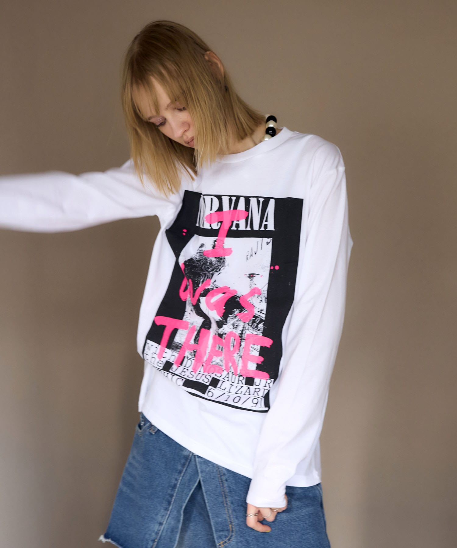 【BLACK SCORE】I WAS THERE NIRVANA UNISEX ロングTシャツ
