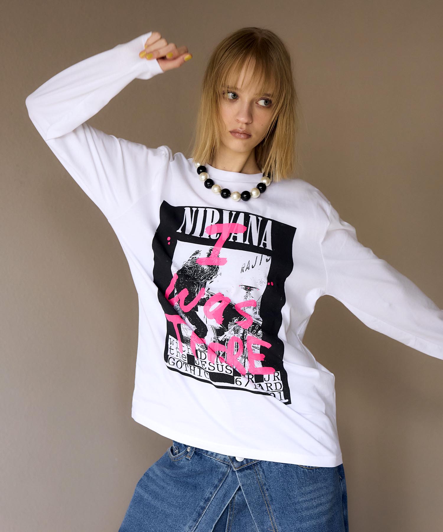 【BLACK SCORE】I WAS THERE NIRVANA UNISEX ロングTシャツ