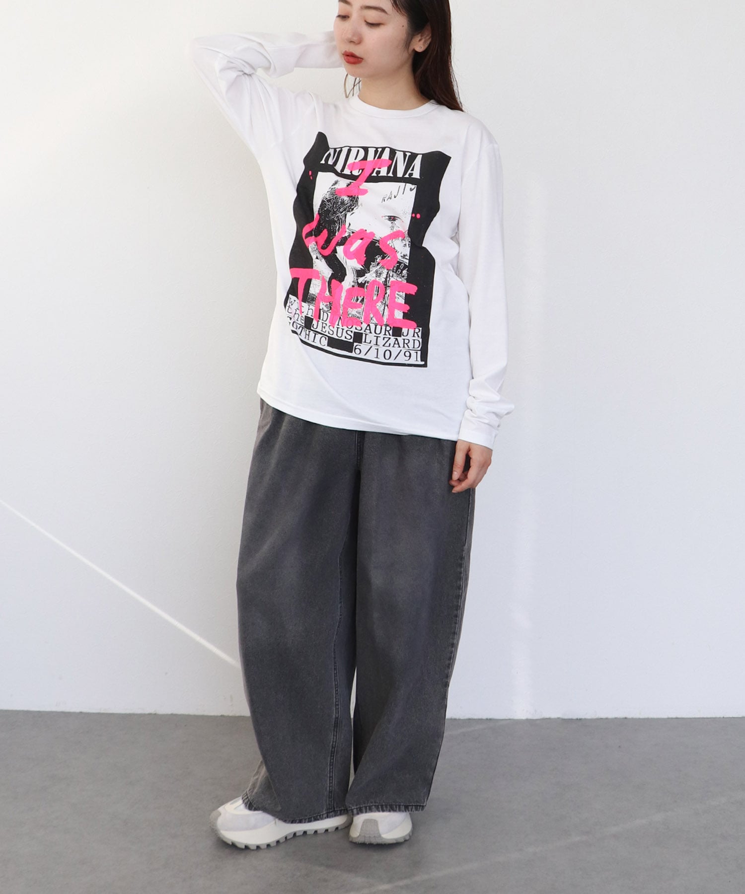 【BLACK SCORE】I WAS THERE NIRVANA UNISEX ロングTシャツ