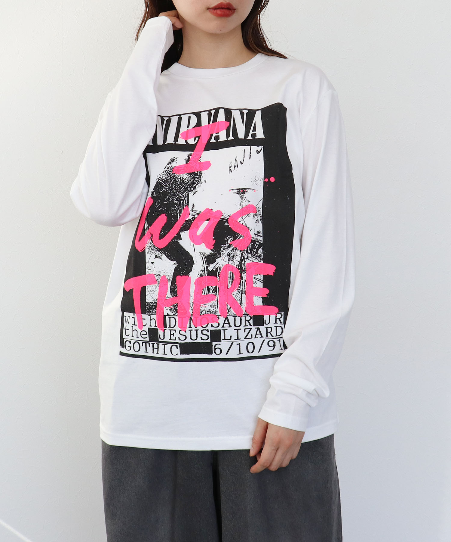 【BLACK SCORE】I WAS THERE NIRVANA UNISEX ロングTシャツ